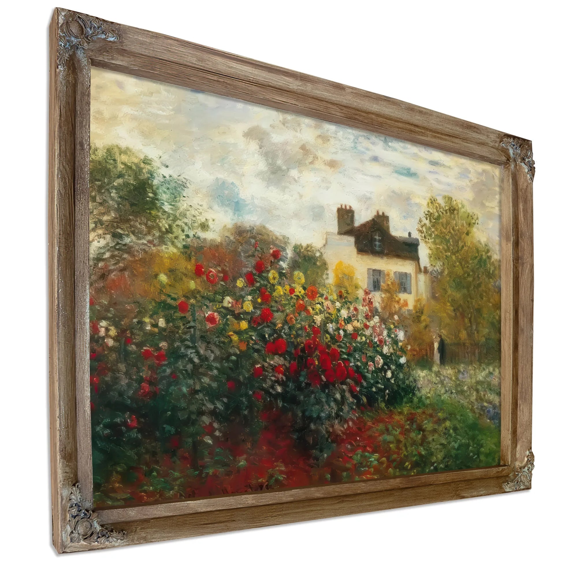 Monet's Garden At Argenteuil By Claude Monet Fine Art Print