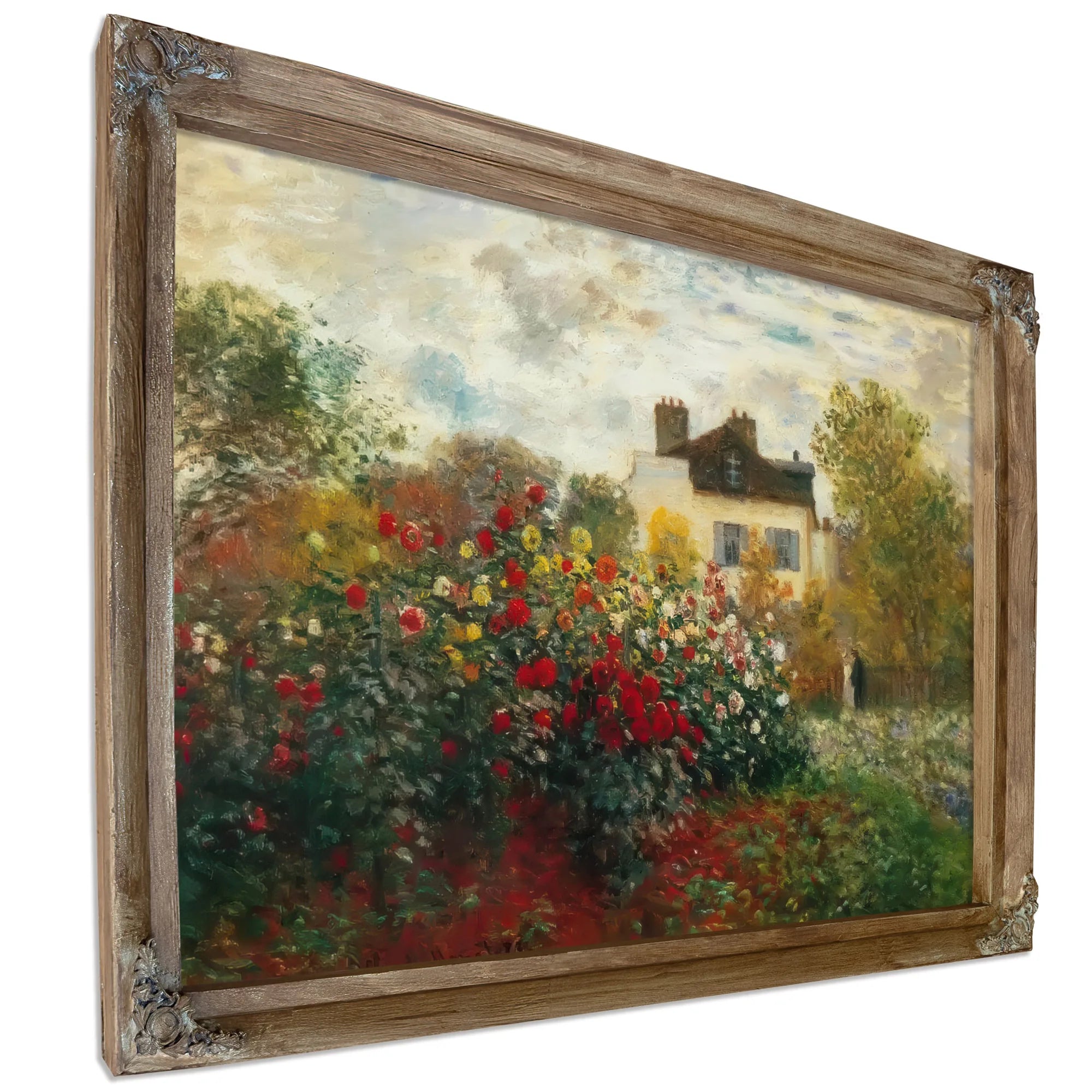 Monet's Garden At Argenteuil By Claude Monet Fine Art Print
