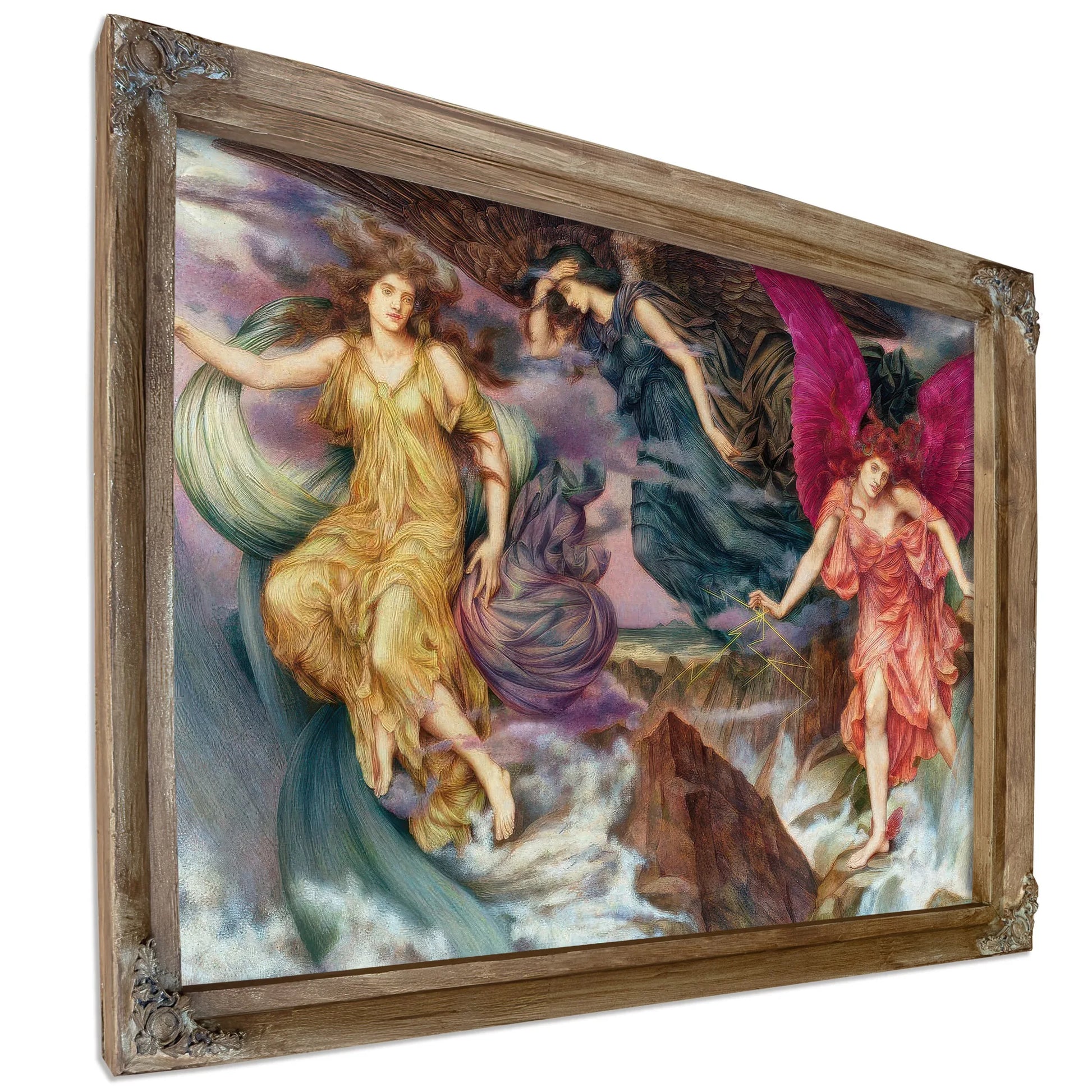 The Storm Spirits 1900 By Evelyn De Morgan Fine Art Print
