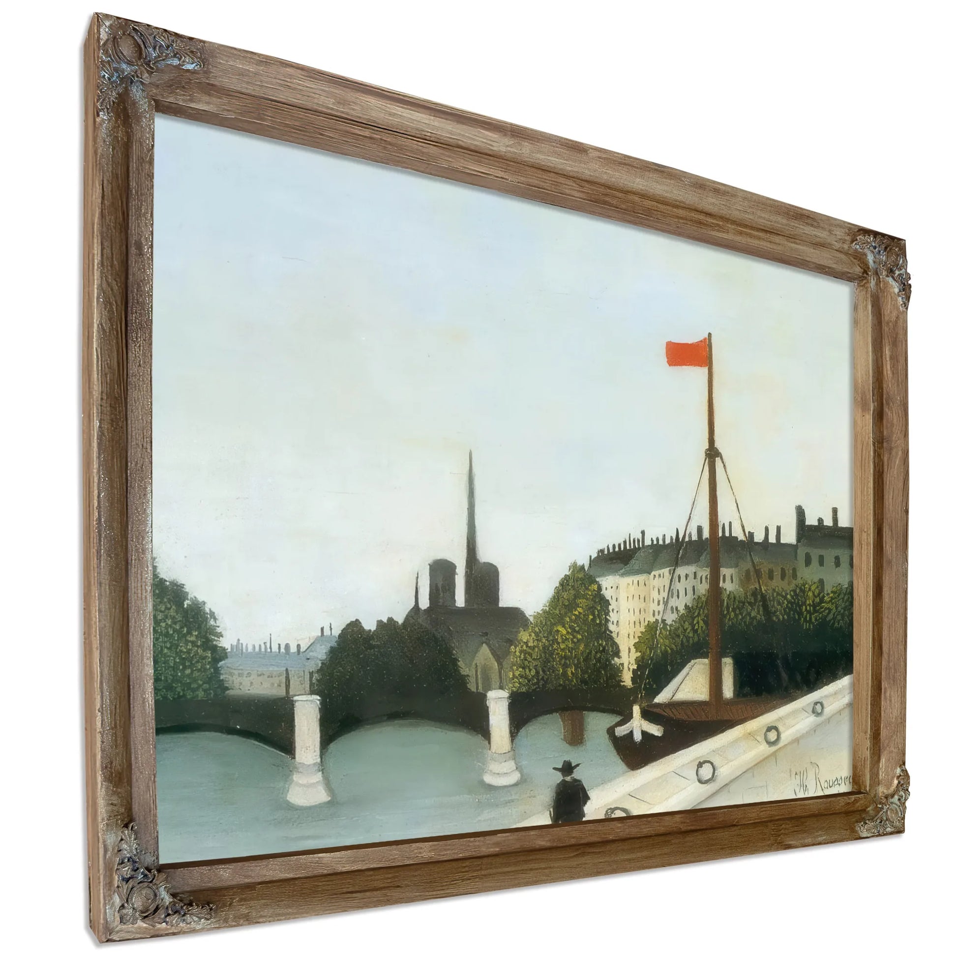 View Of The Ile Saint Louis Seen From The Quai Henri Iv 1909 By Henri Rousseau Fine Art Print