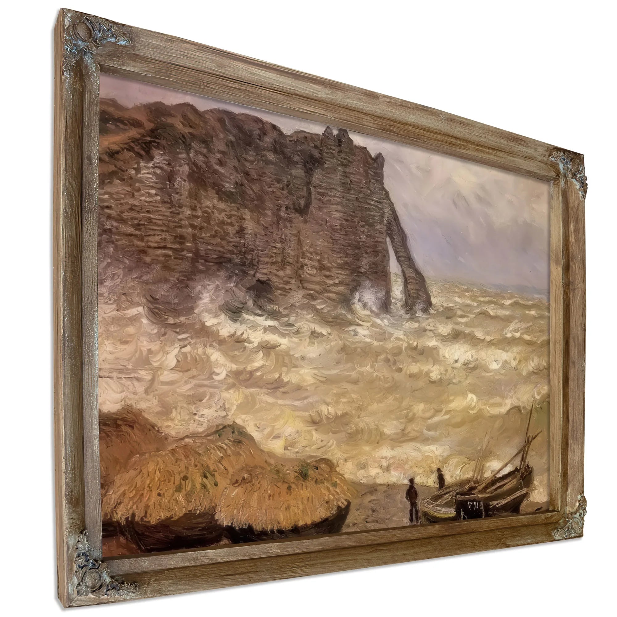 Rough Sea At Etretat By Claude Monet Fine Art Print