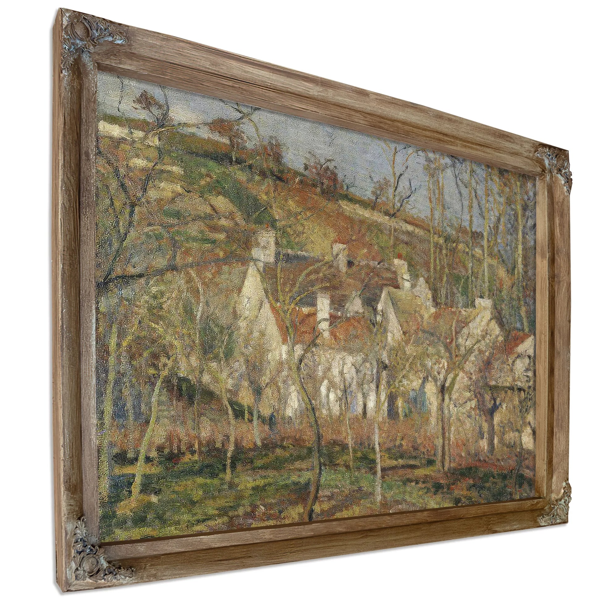 Red Roofs Corner Of A Village Winter by Camille Pissarro Fine Art Print
