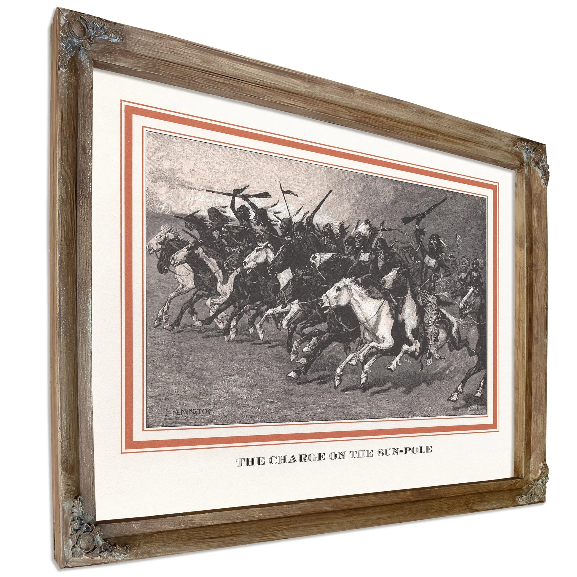 The Charging On The Sun Pole by Frederic Remington