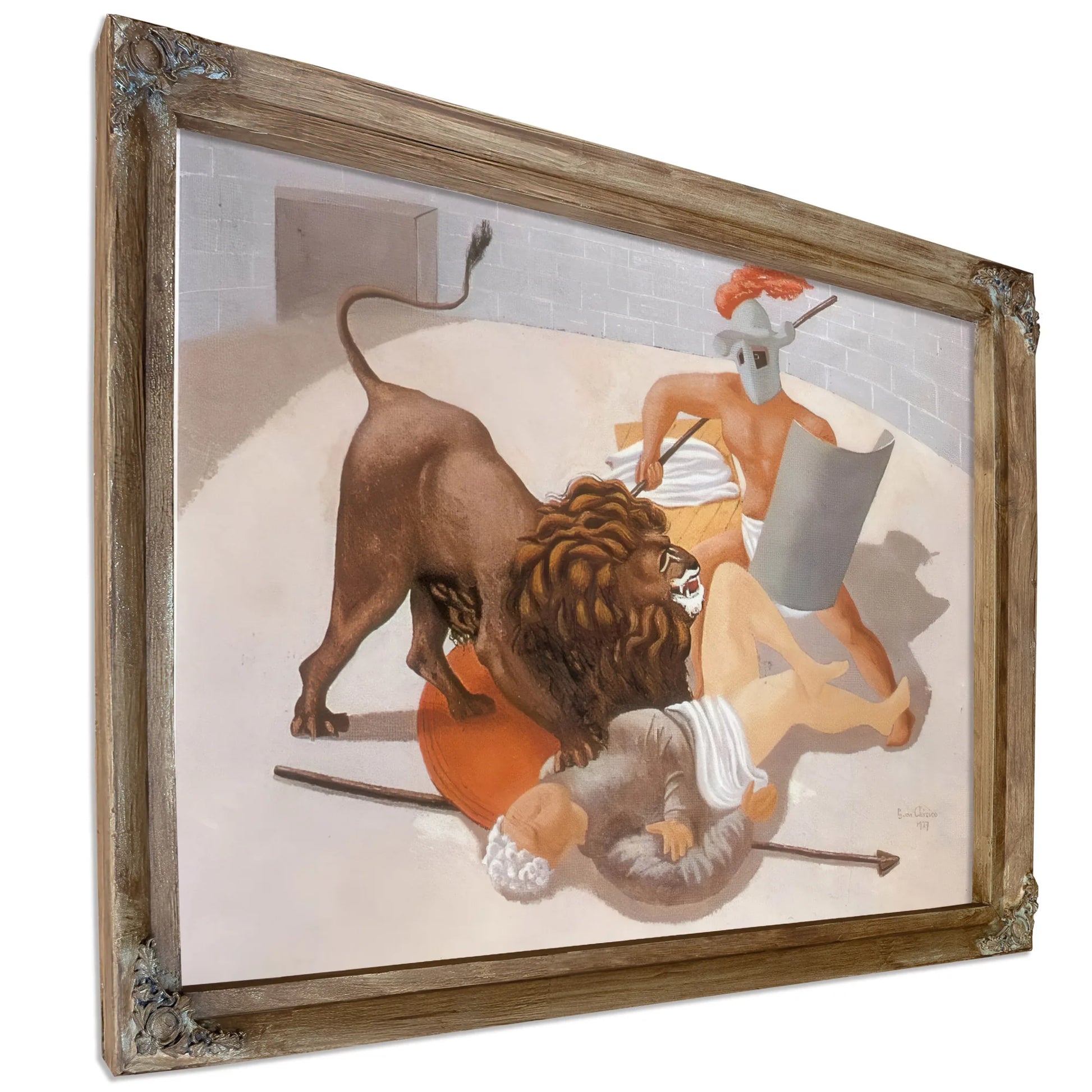 Gladiators And Lion1927 By Henri Rousseau Fine Art Print