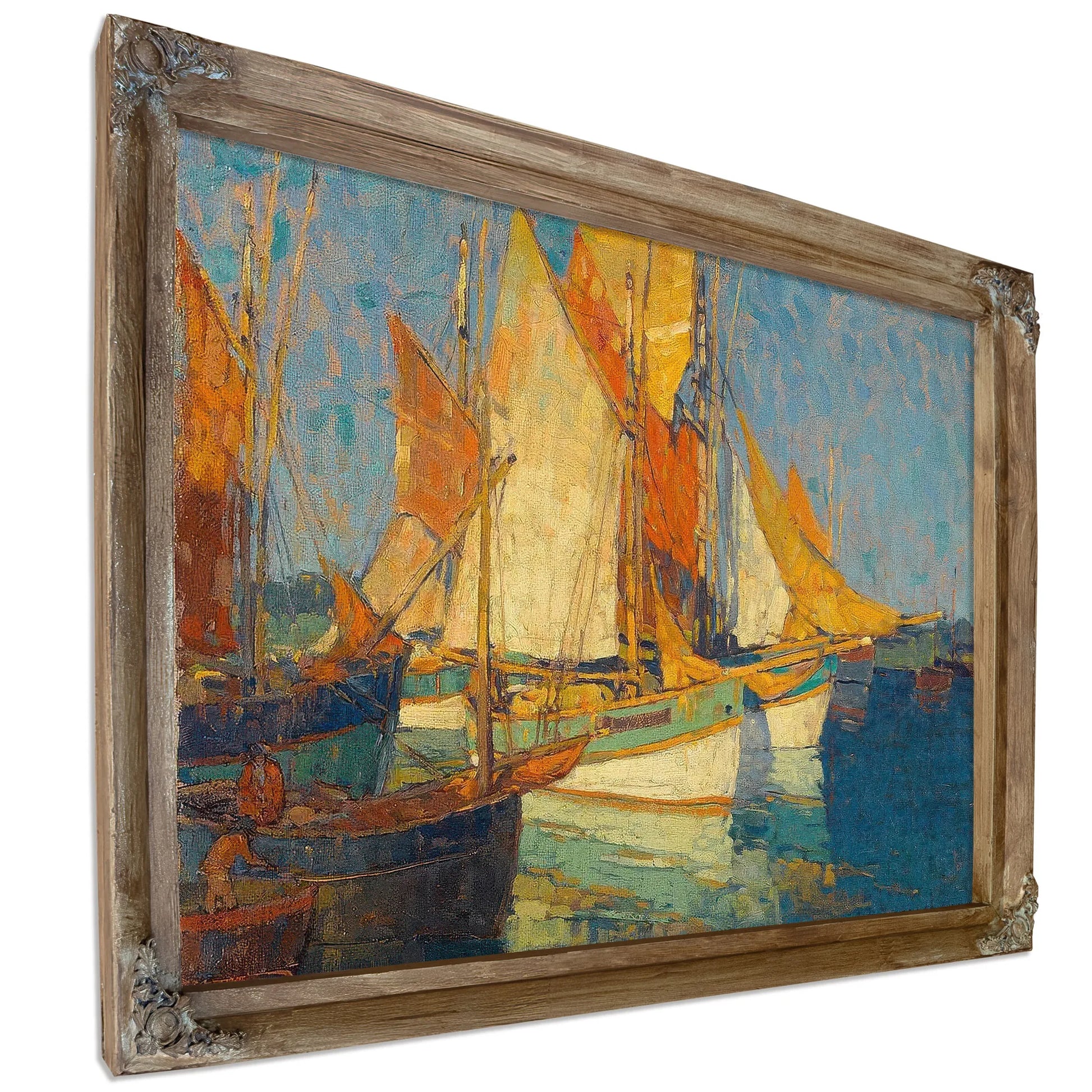 Sunlight On Brittany Boats By Edgar Payne Fine Art Print