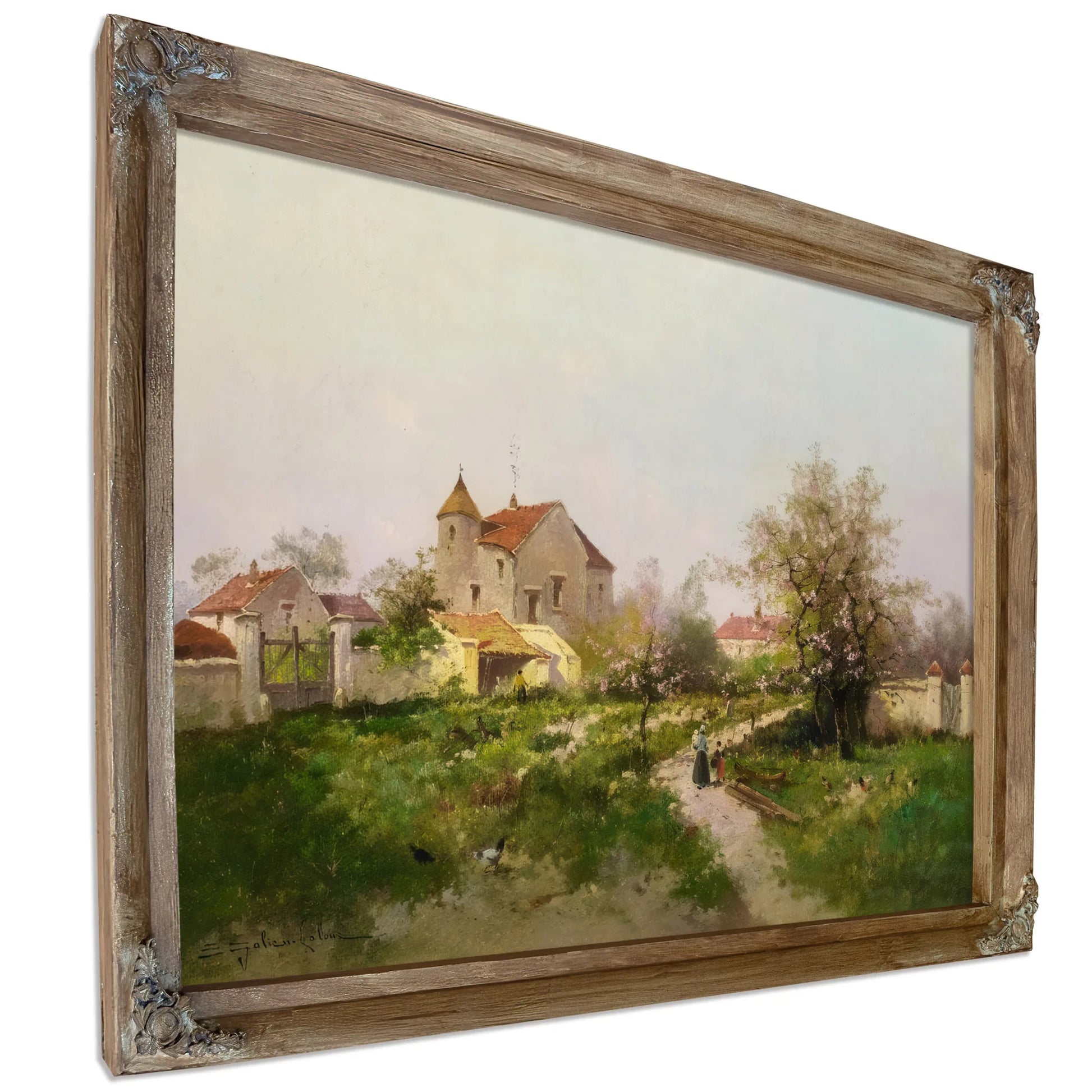 Rural Scene In The Barbizon Suburbs By Eugene Galien Laloue Fine Art Print