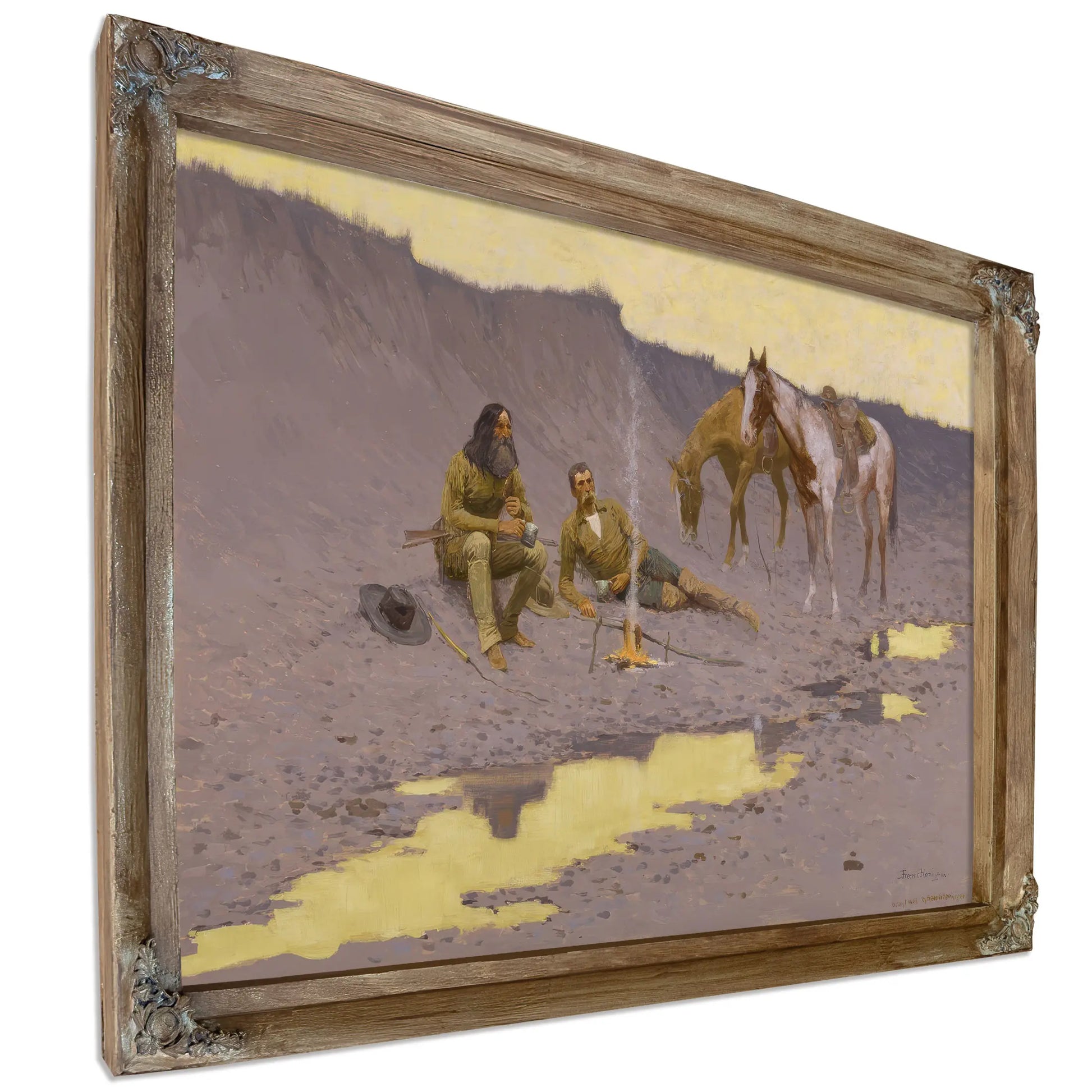 Frederic Remingtona New Year On The Cimarron by Frederic Remington