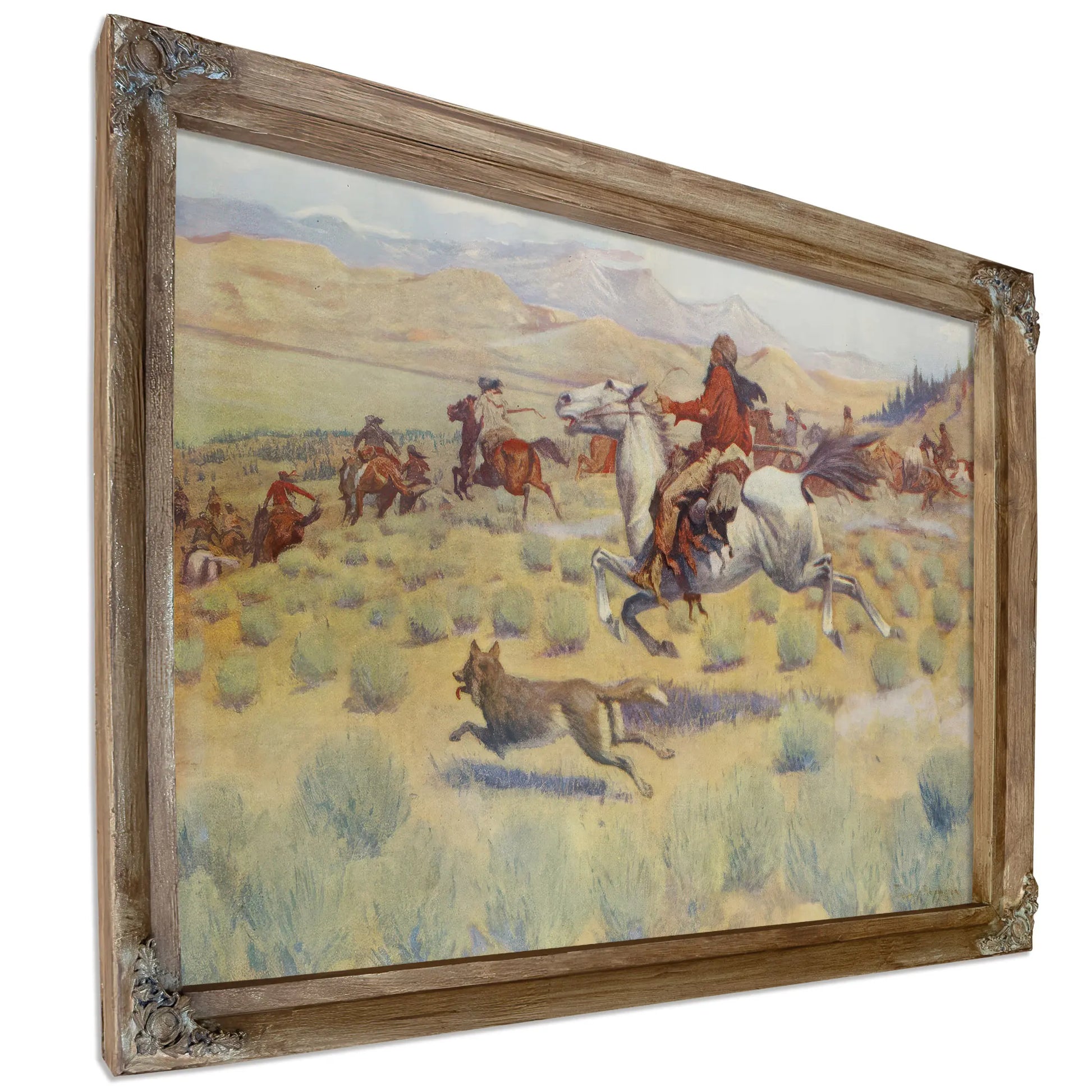 Hunting On The Prairie From Colliers Weekly Pub by Frederic Remington