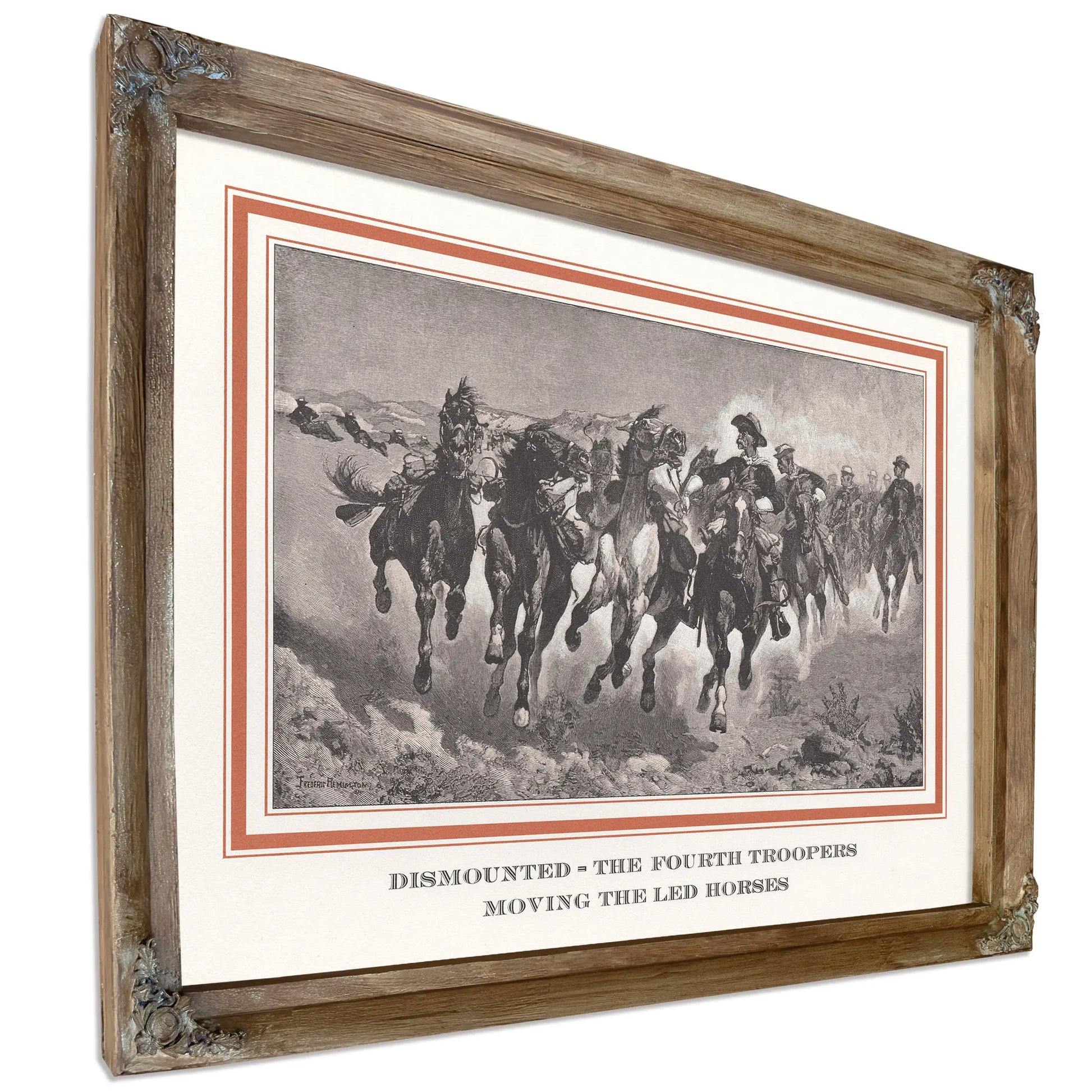 Dismounted The Fourth Troopers Moving The Led Horses by Frederic Remington