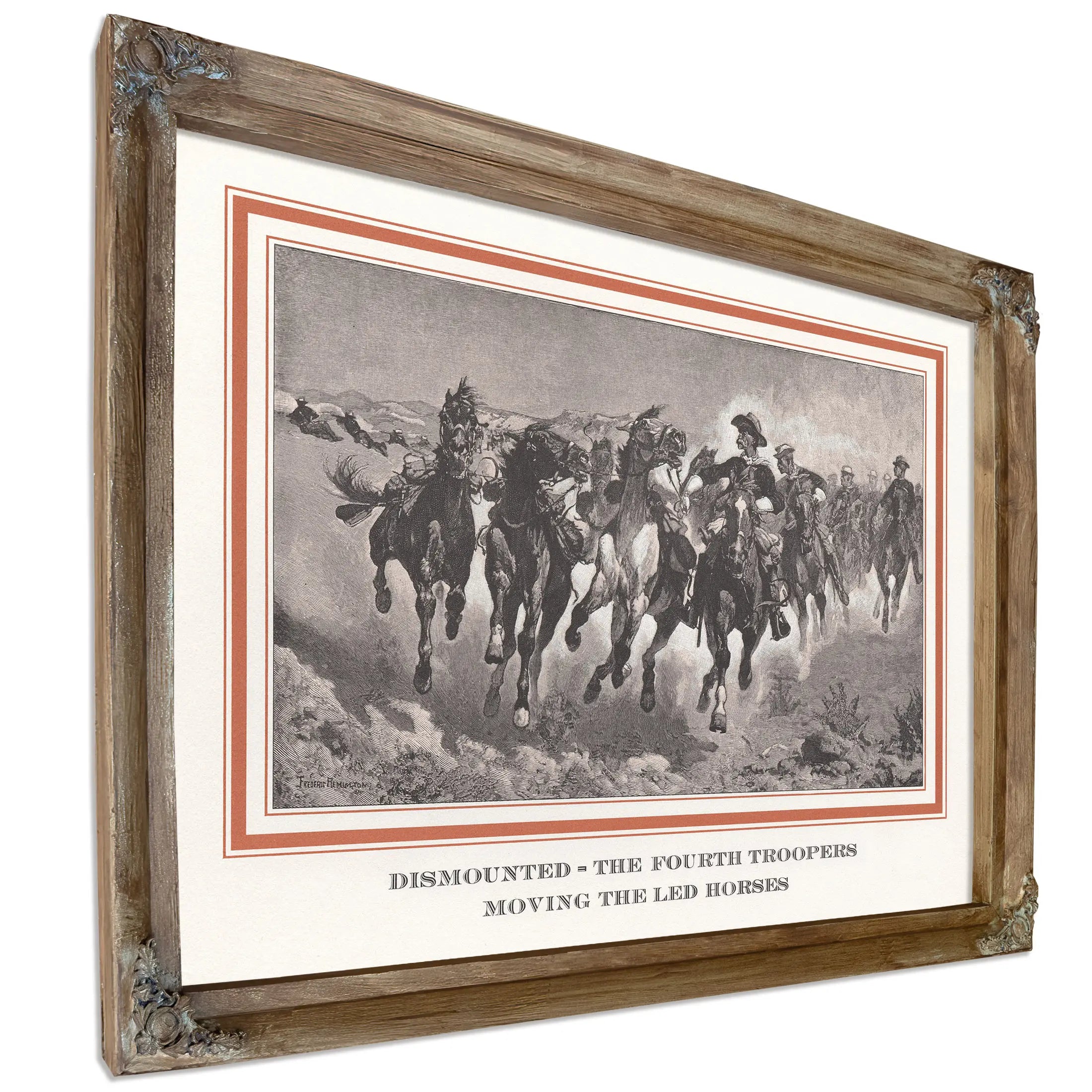 Dismounted The Fourth Troopers Moving The Led Horses by Frederic Remington