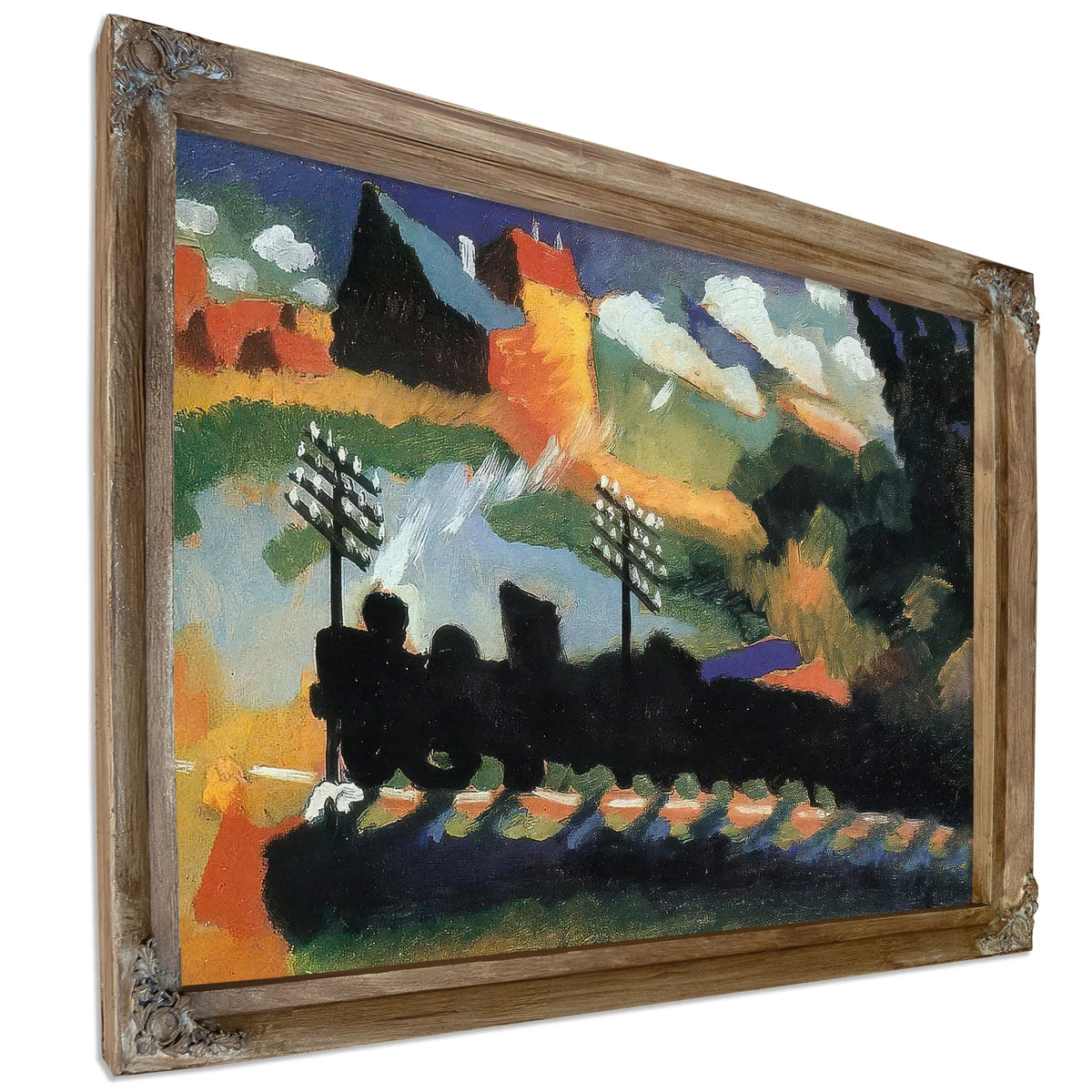 Murnau View With Railway And Castle By Wassily Kandinsky Fine Art Print