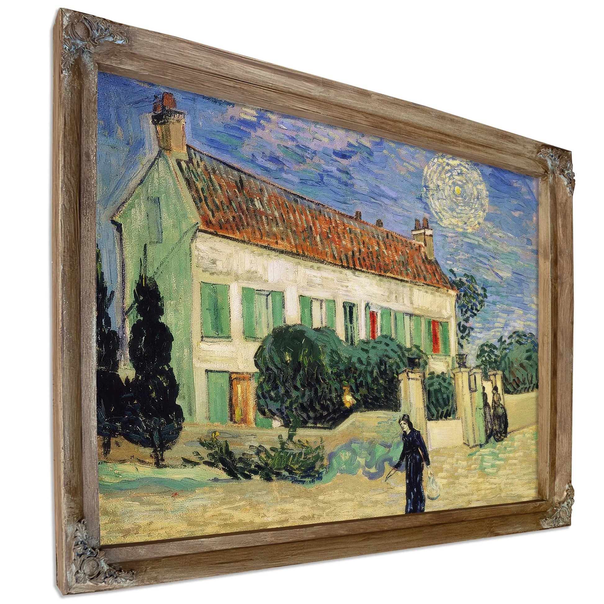 White House At Night By Vincent Van Gogh Fine Art Print