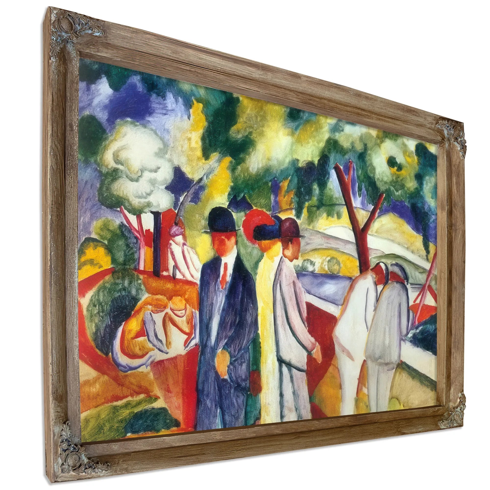 Strollers (Grand Outdoor Promenade) By August Macke Fine Art Print