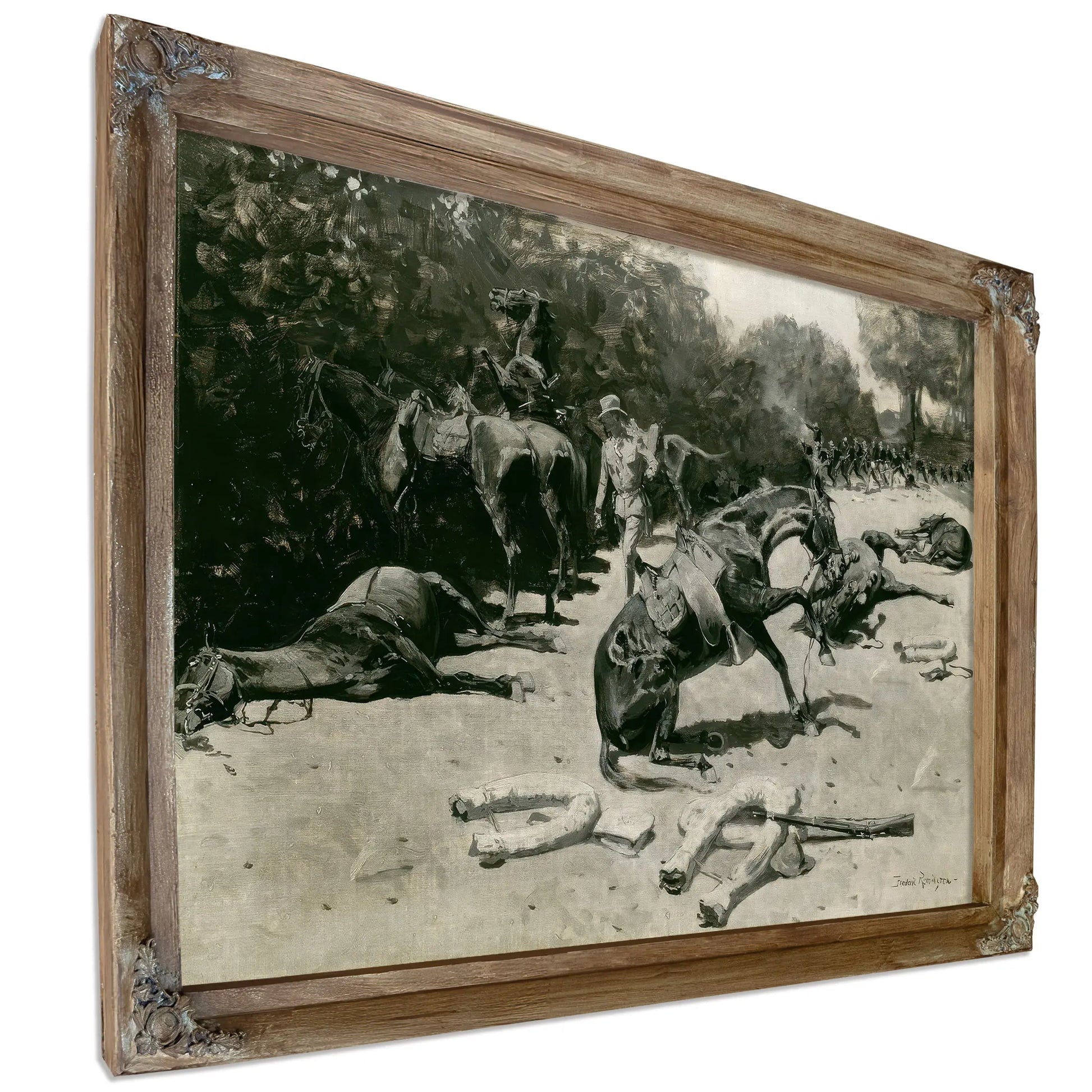 How The Horses Died For Their Country At Santiago by Frederic Remington