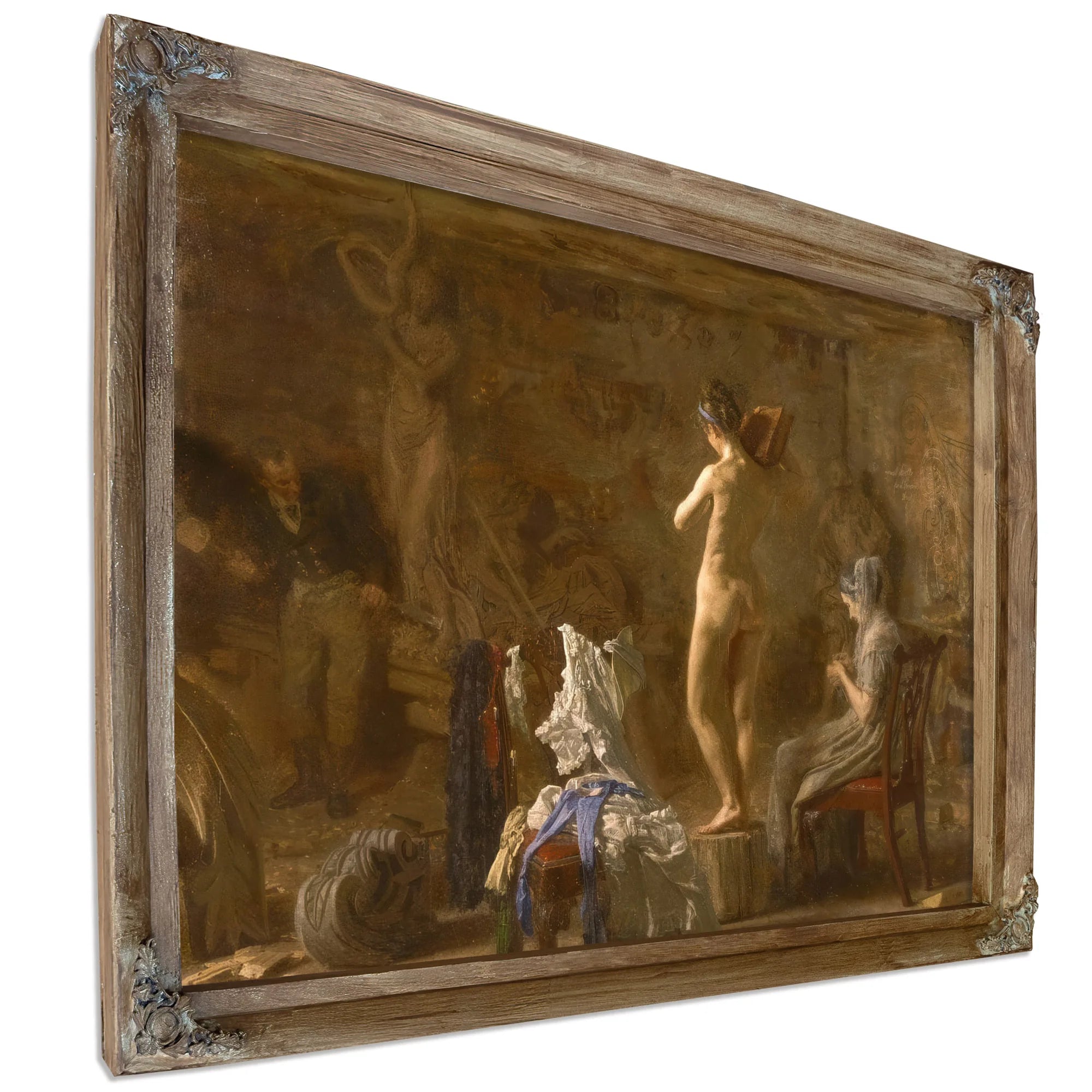 William Rush Carving Allegorical Figure Of The Schuylkill River By Thomas Eakins Fine Art Print