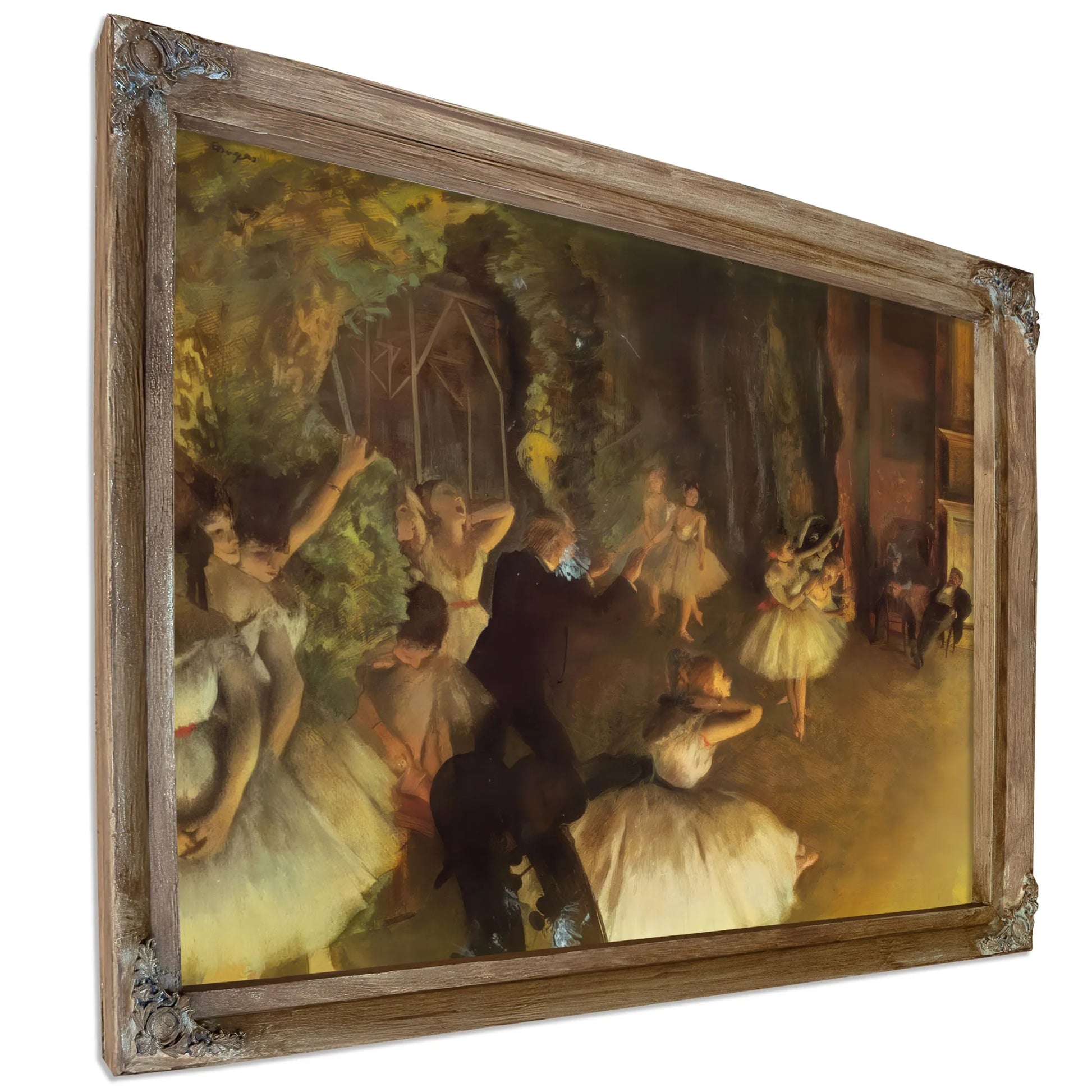 Rehearsal Of Ballet On The Stage By Edgar Degas Fine Art Print