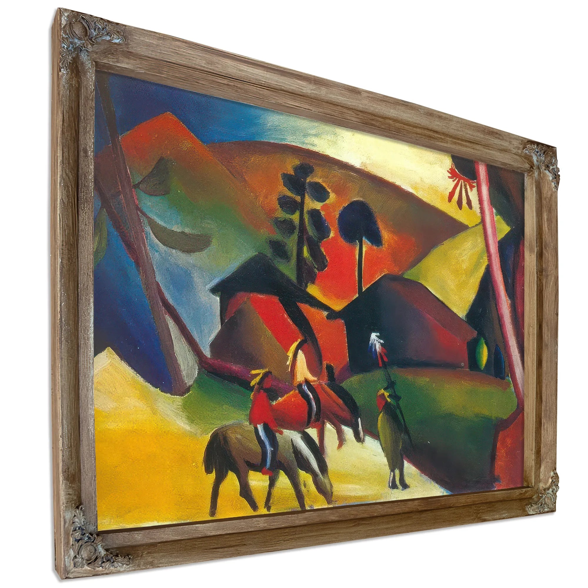 Indian Riding A Horse By August Macke Fine Art Print