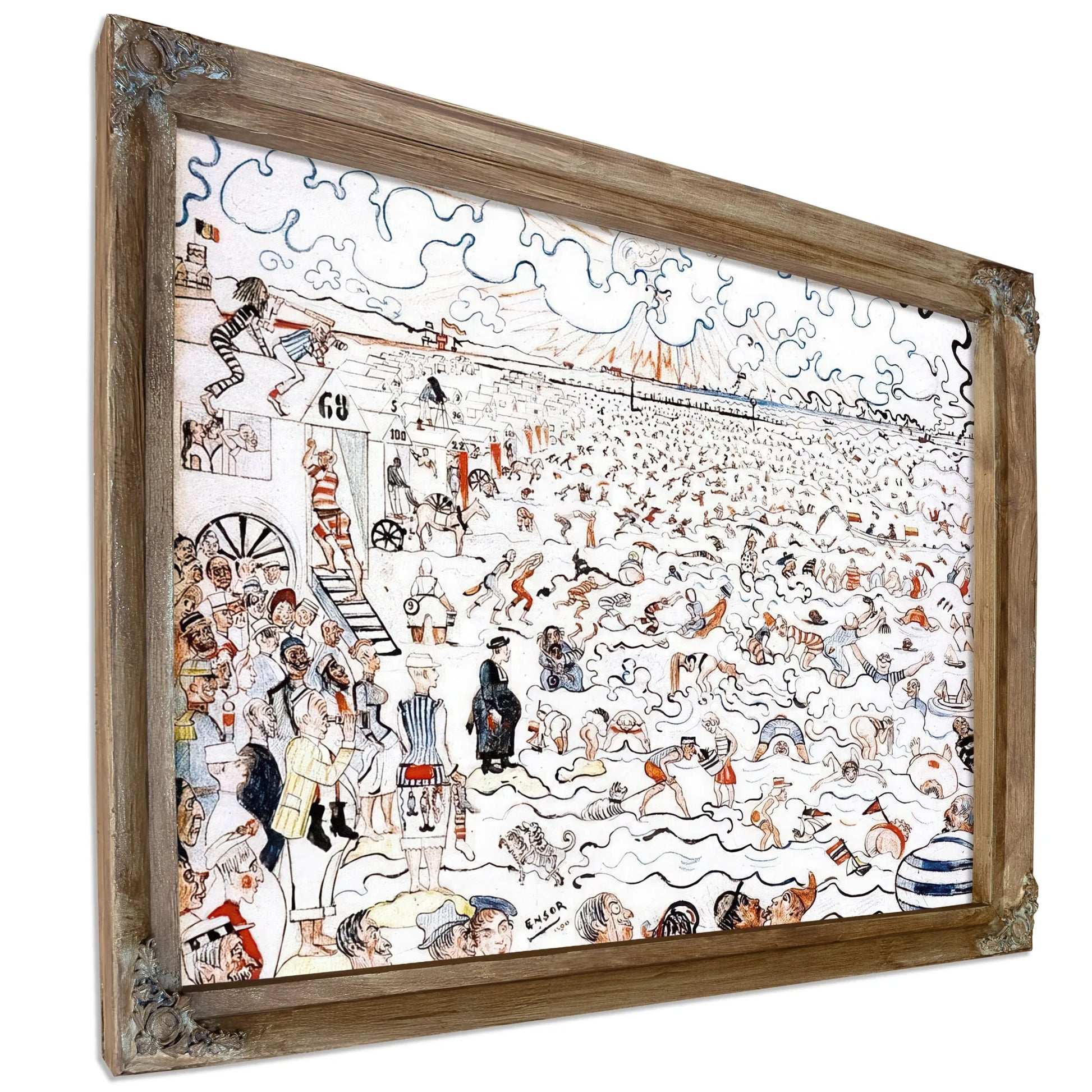 The Baths At Ostend By James Ensor Fine Art Print