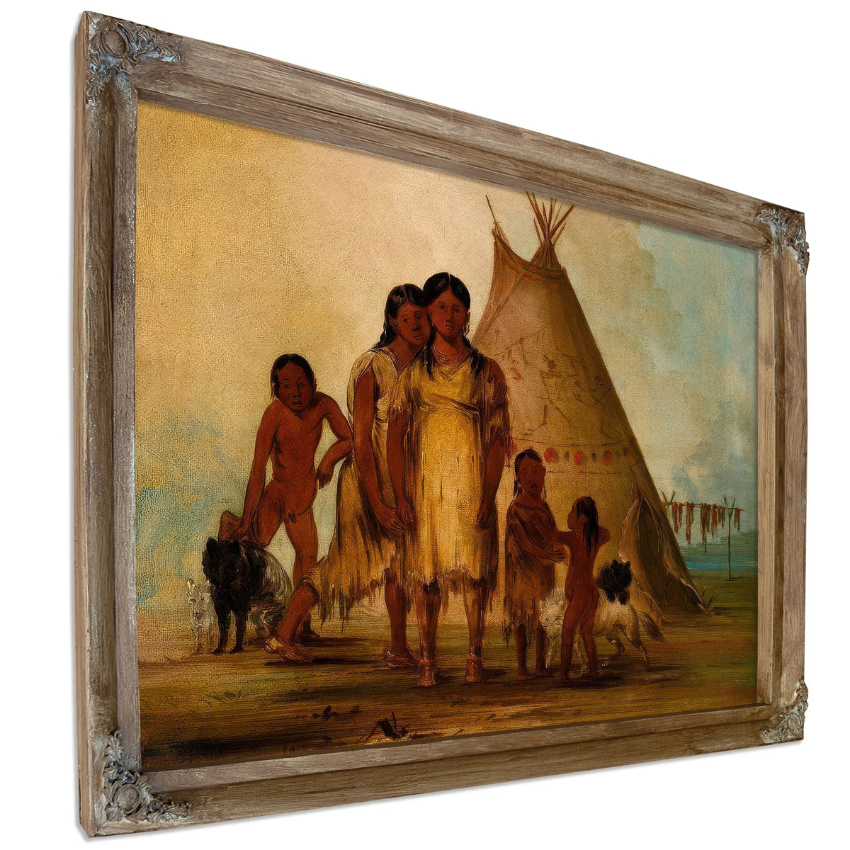 Two Comanche Girls By George Catlin Fine Art Print