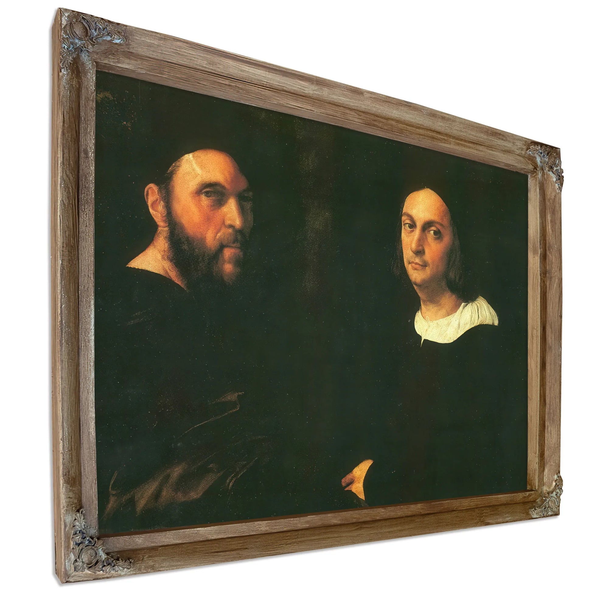Double Portrait Of Andrea Navgero And Agostino Beazzano By Raphael Fine Art Print