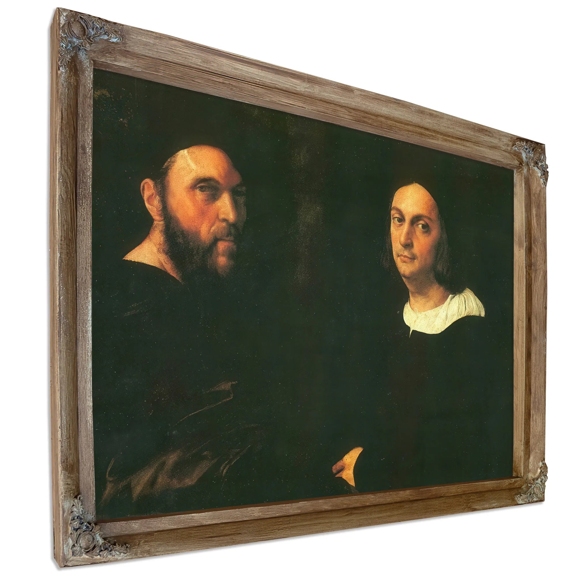 Double Portrait Of Andrea Navgero And Agostino Beazzano By Raphael Fine Art Print