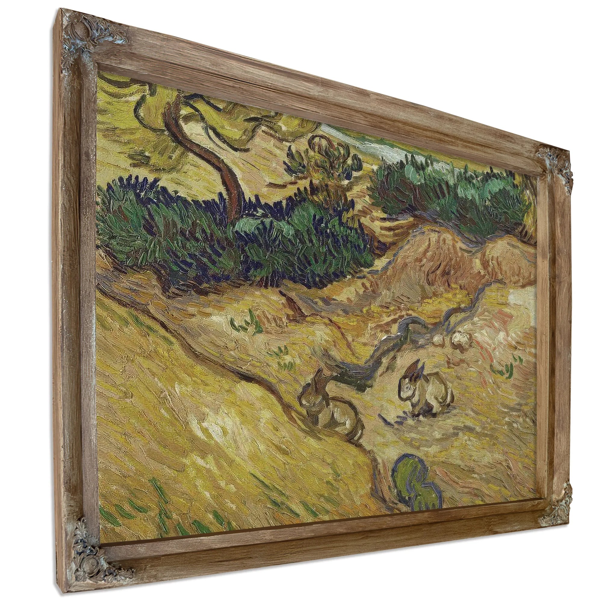 Landscape With Rabbits By Vincent Van Gogh Fine Art Print
