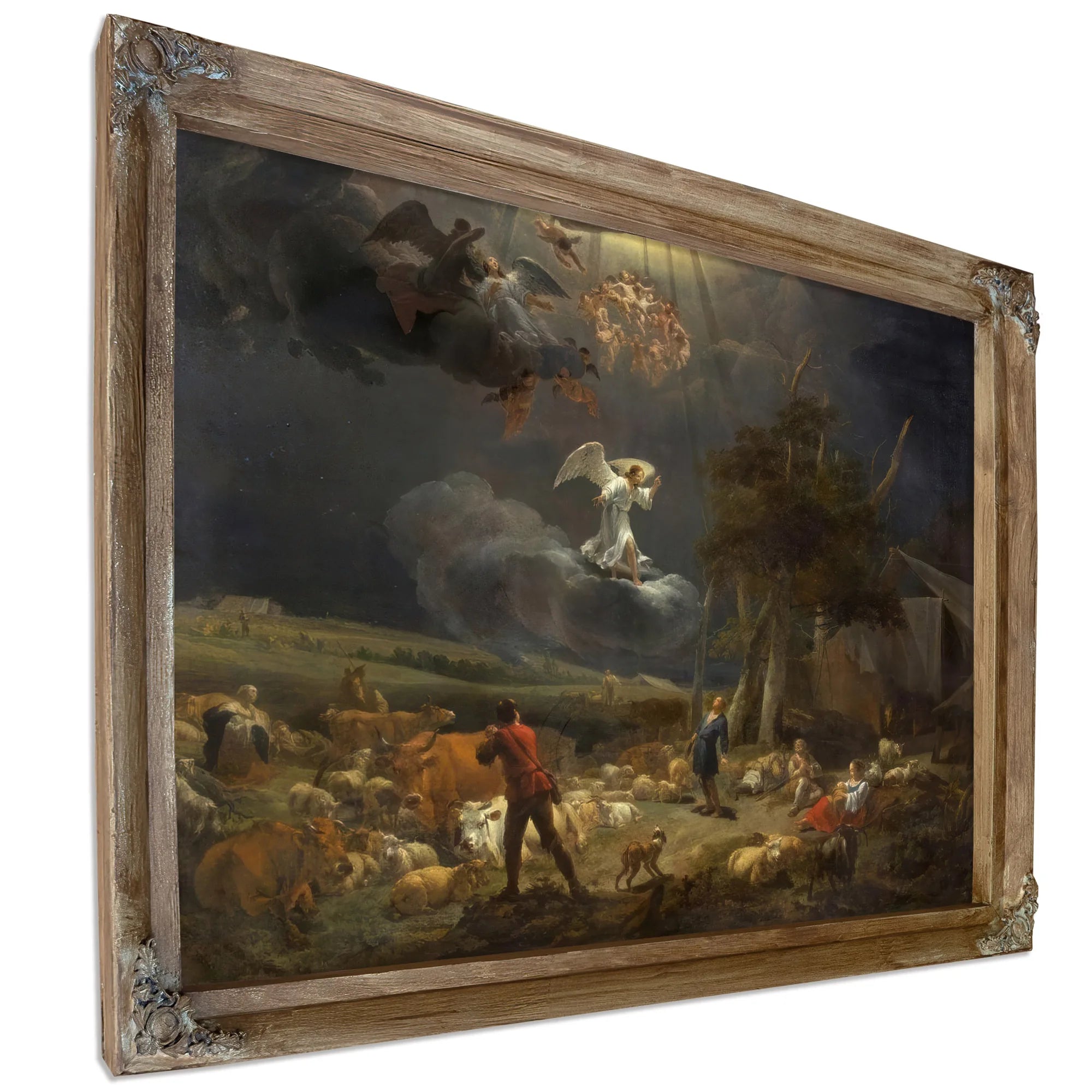 Annunciation To The Shepards By Nicolaes Pietersz Berchem Fine Art Print