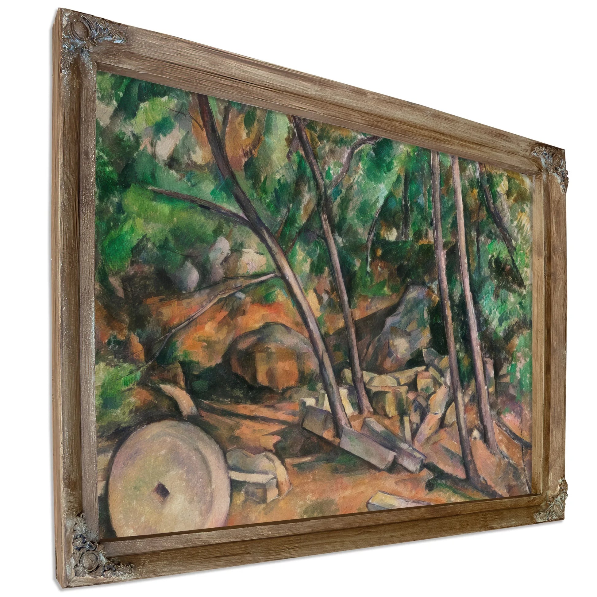 Millstone In Park Of The Chateau Noir By Paul Cezanne Fine Art Print