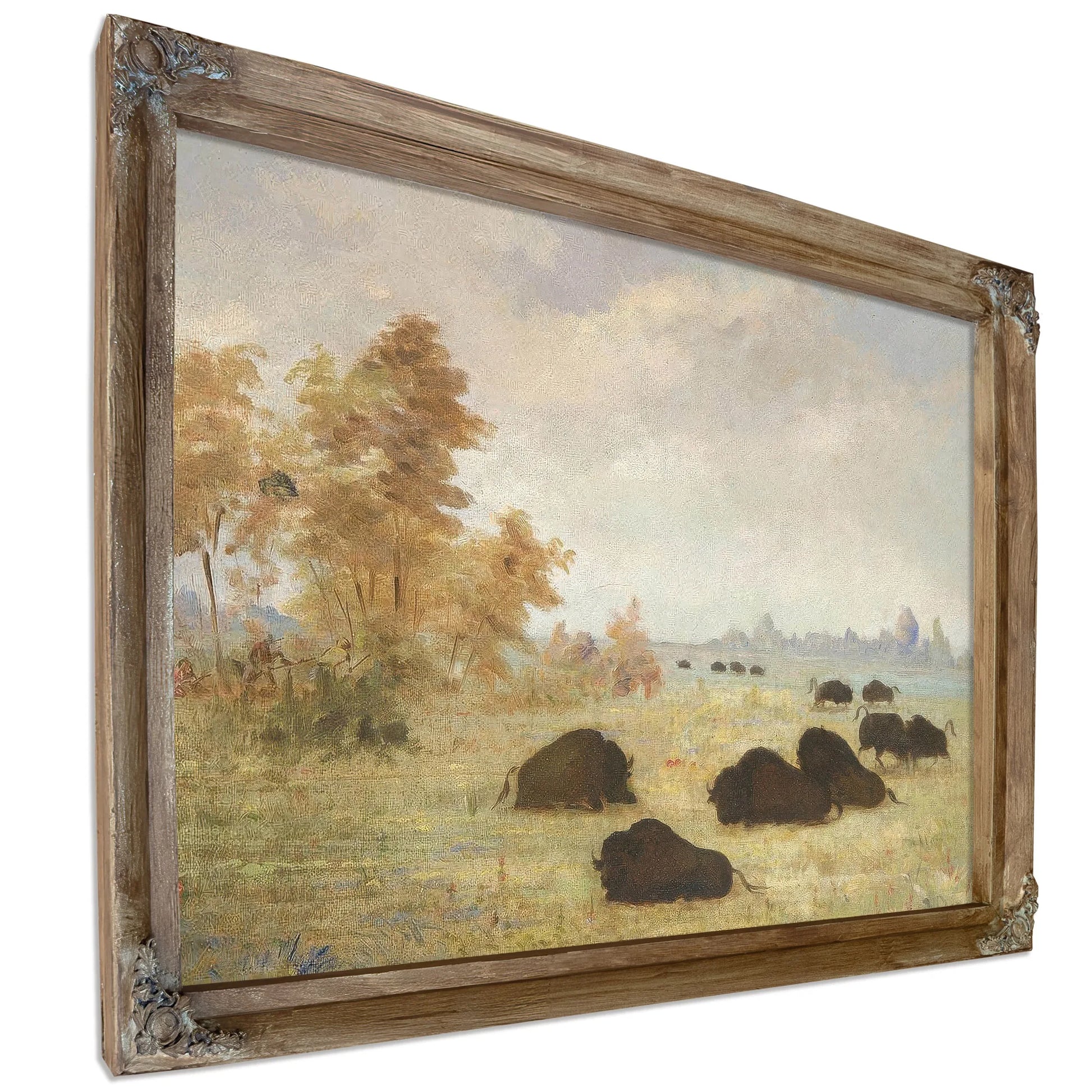 Stalking Buffalo, Arkansas By George Catlin Fine Art Print