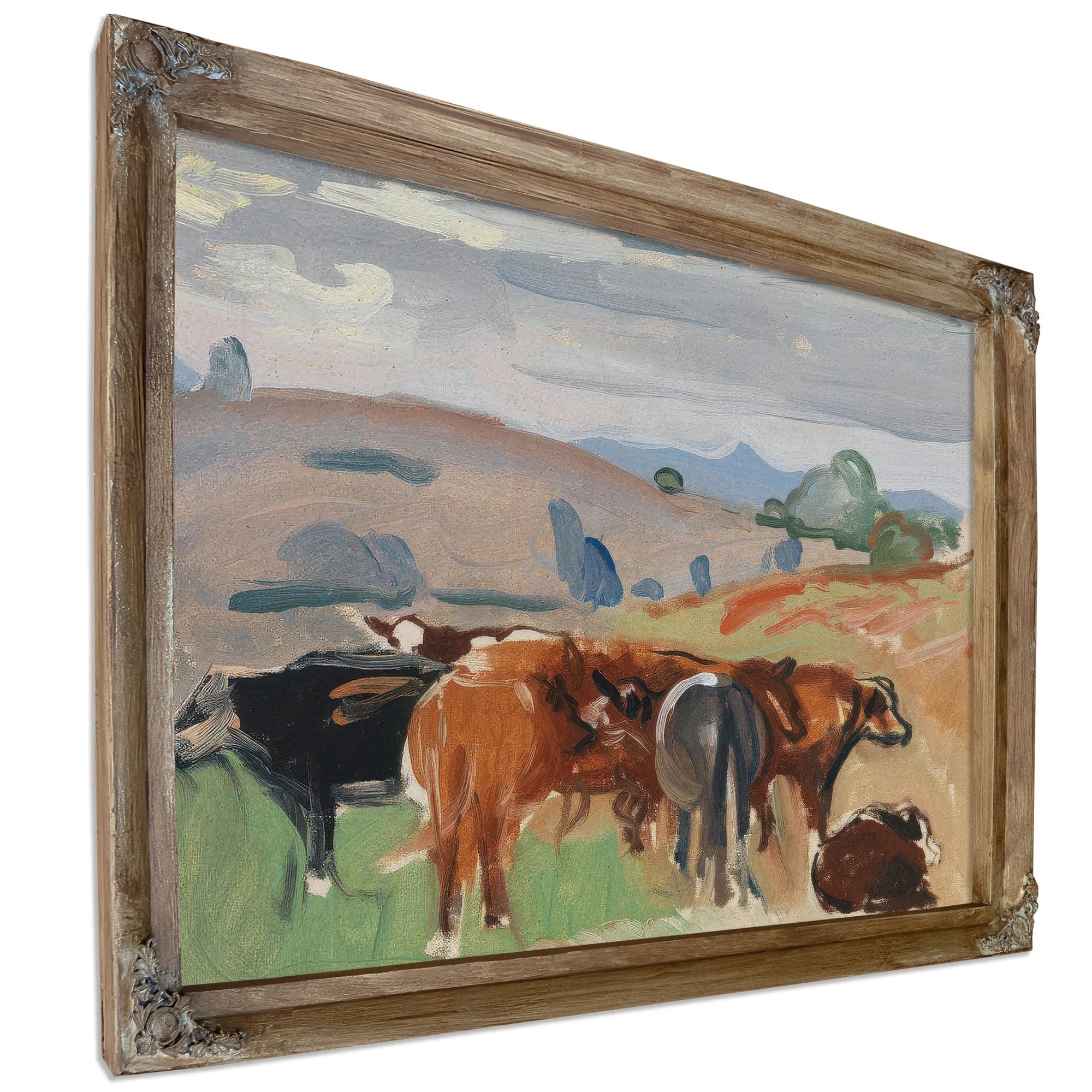 Landscape With Cattle By Pierre Daura Fine Art Print