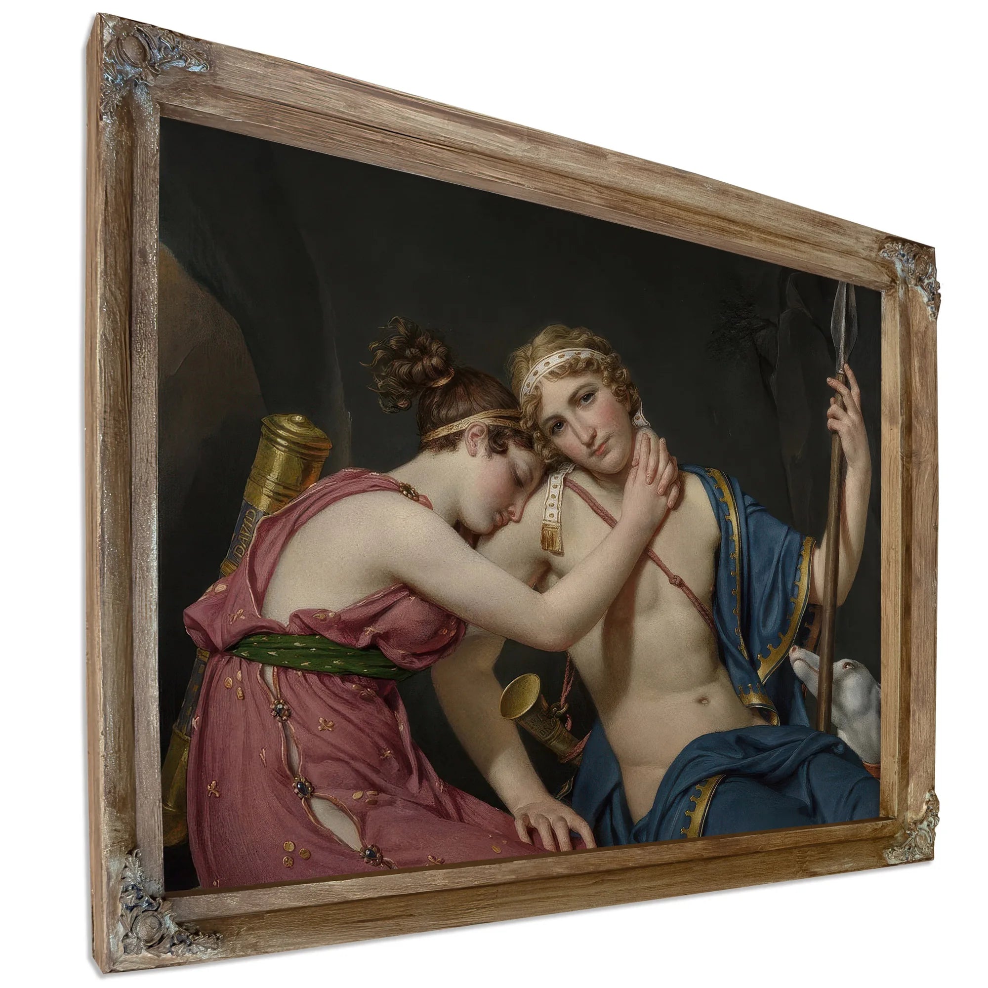 The Farewell Of Telemachus And Eucharis By Jacques Louis David Fine Art Print