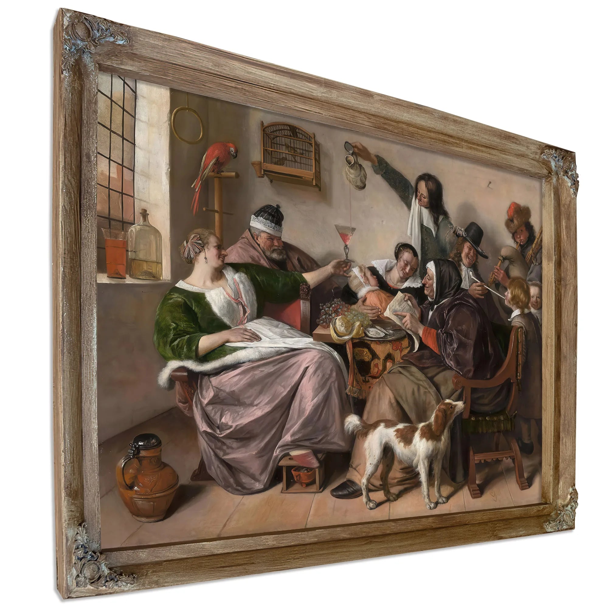 As The Old Singso Pipe The Young by Jan Steen Fine Art Print