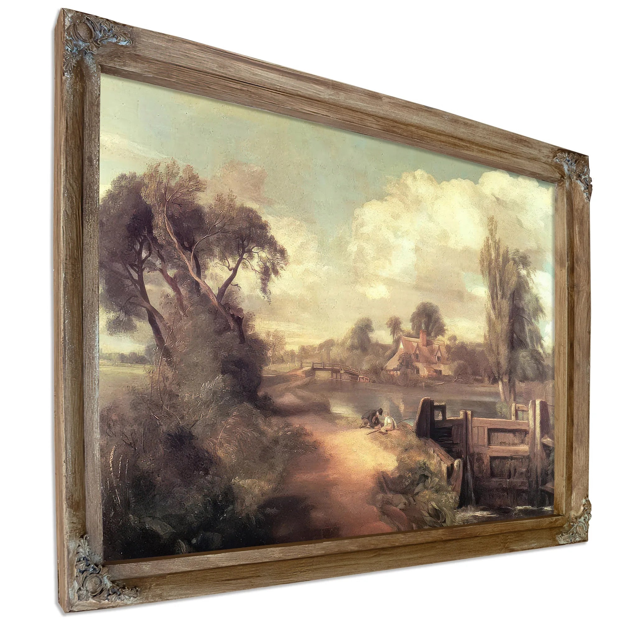 Landscape Boys Fishing By John Constable Fine Art Print