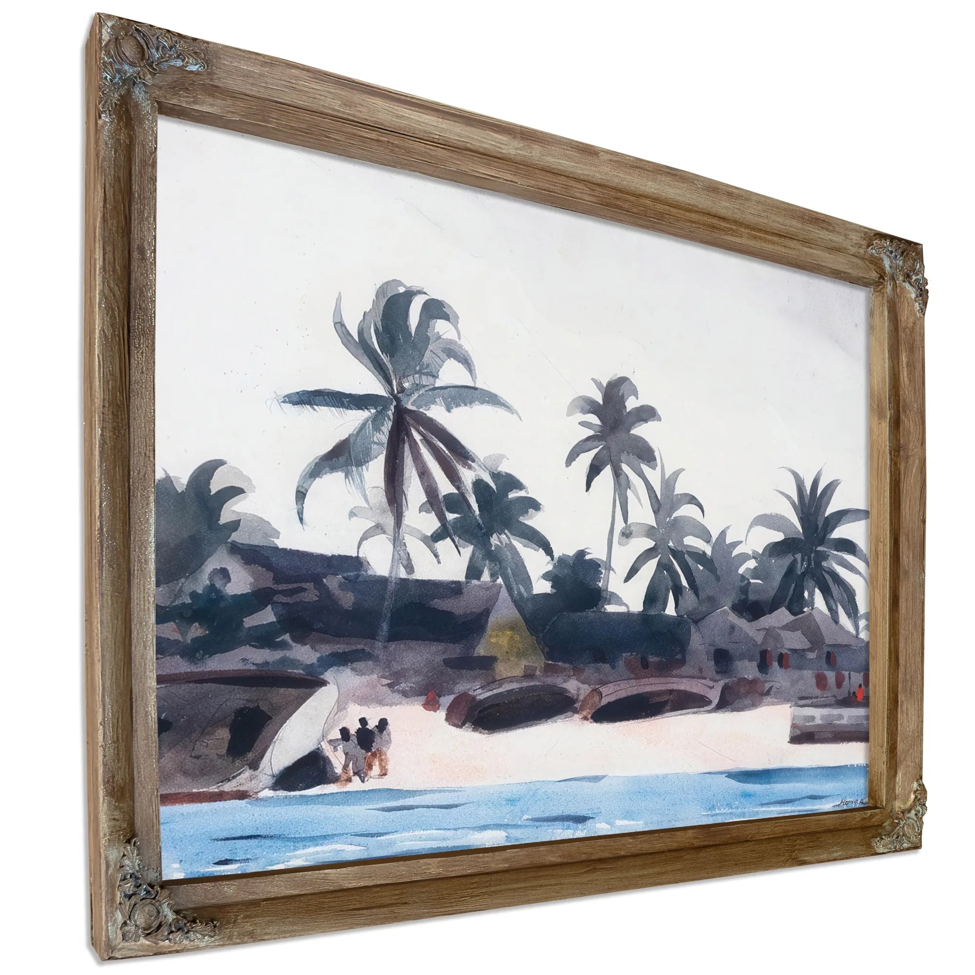 Key West Negro Cabins And Palms (A Bahama Fishing Village) By Winslow Homer Fine Art Print