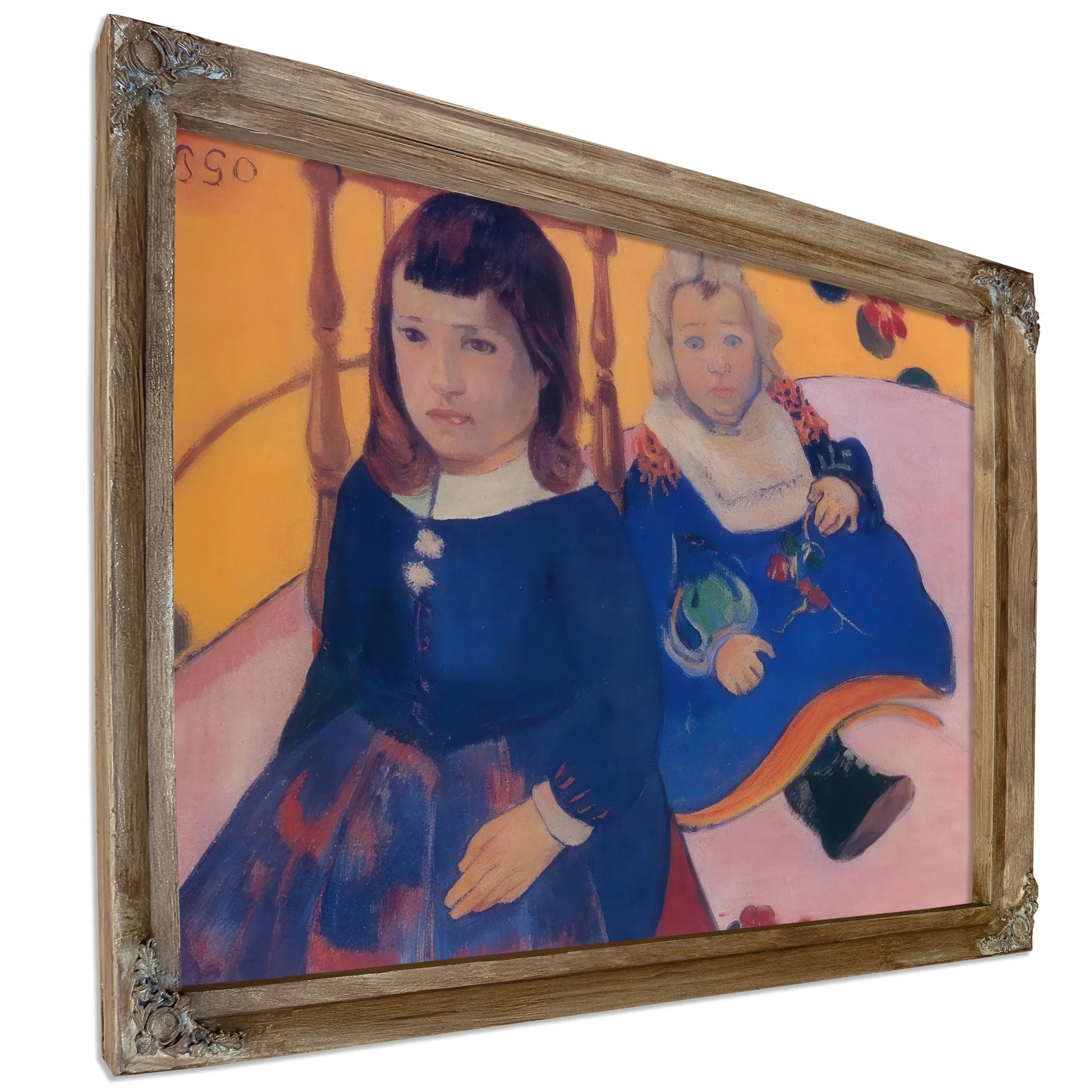 Double Portrait Of Children By Paul Gauguin Fine Art Print