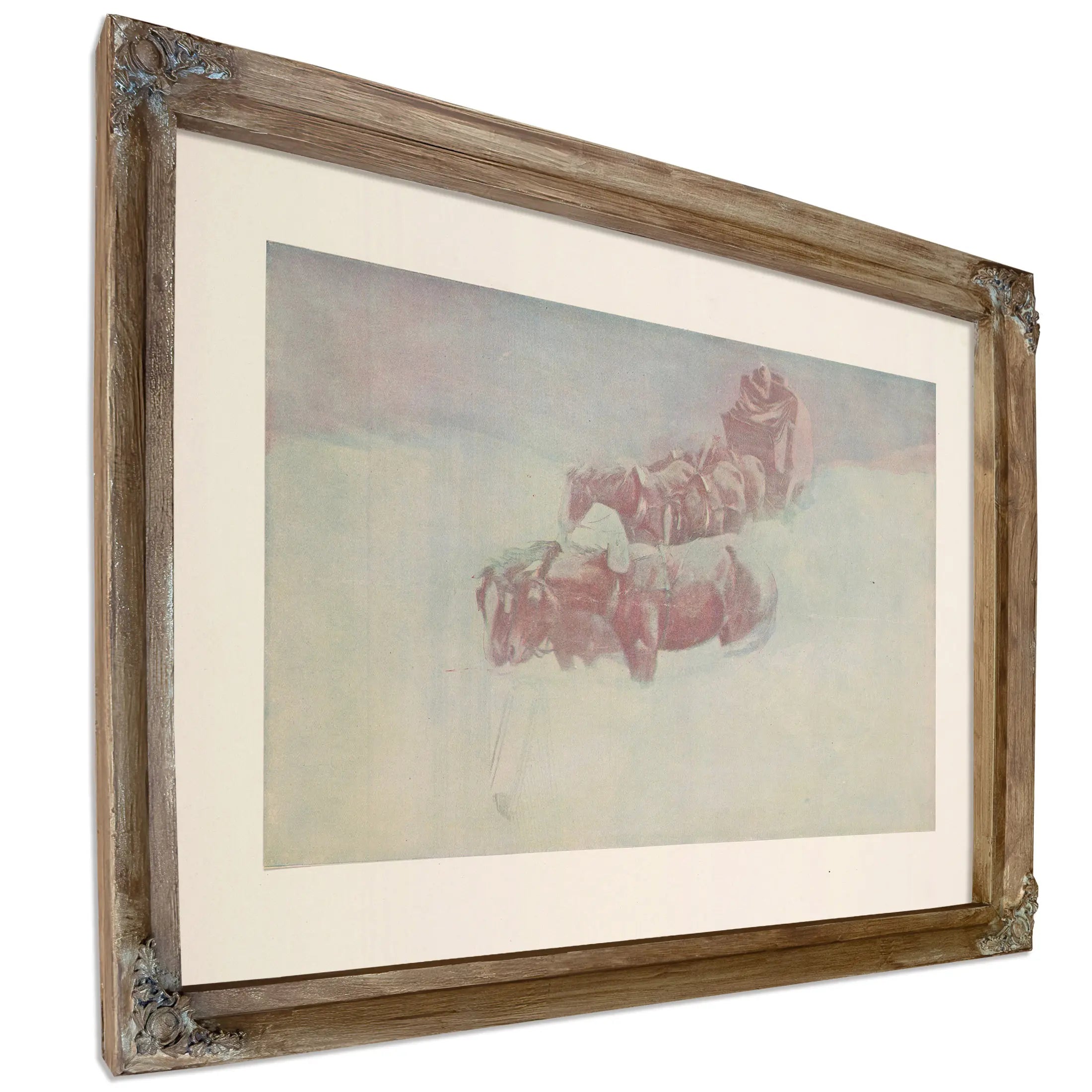A Snow Bound Christmas On The Overland Coach by Frederic Remington