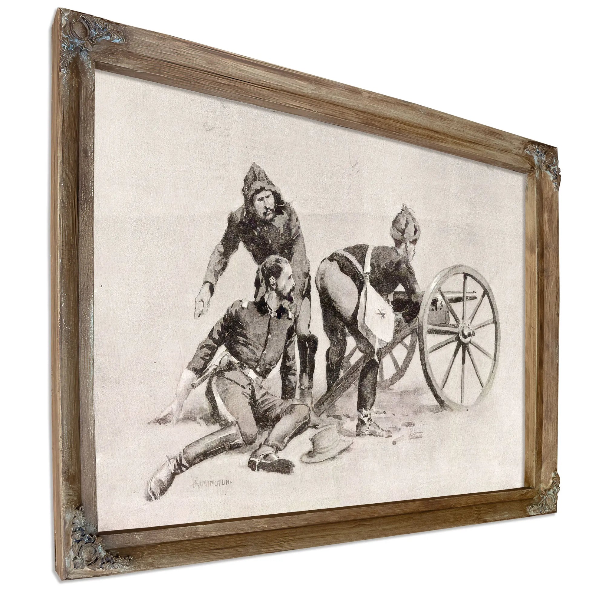 Wounded Knee Artillery  by Frederic Remington