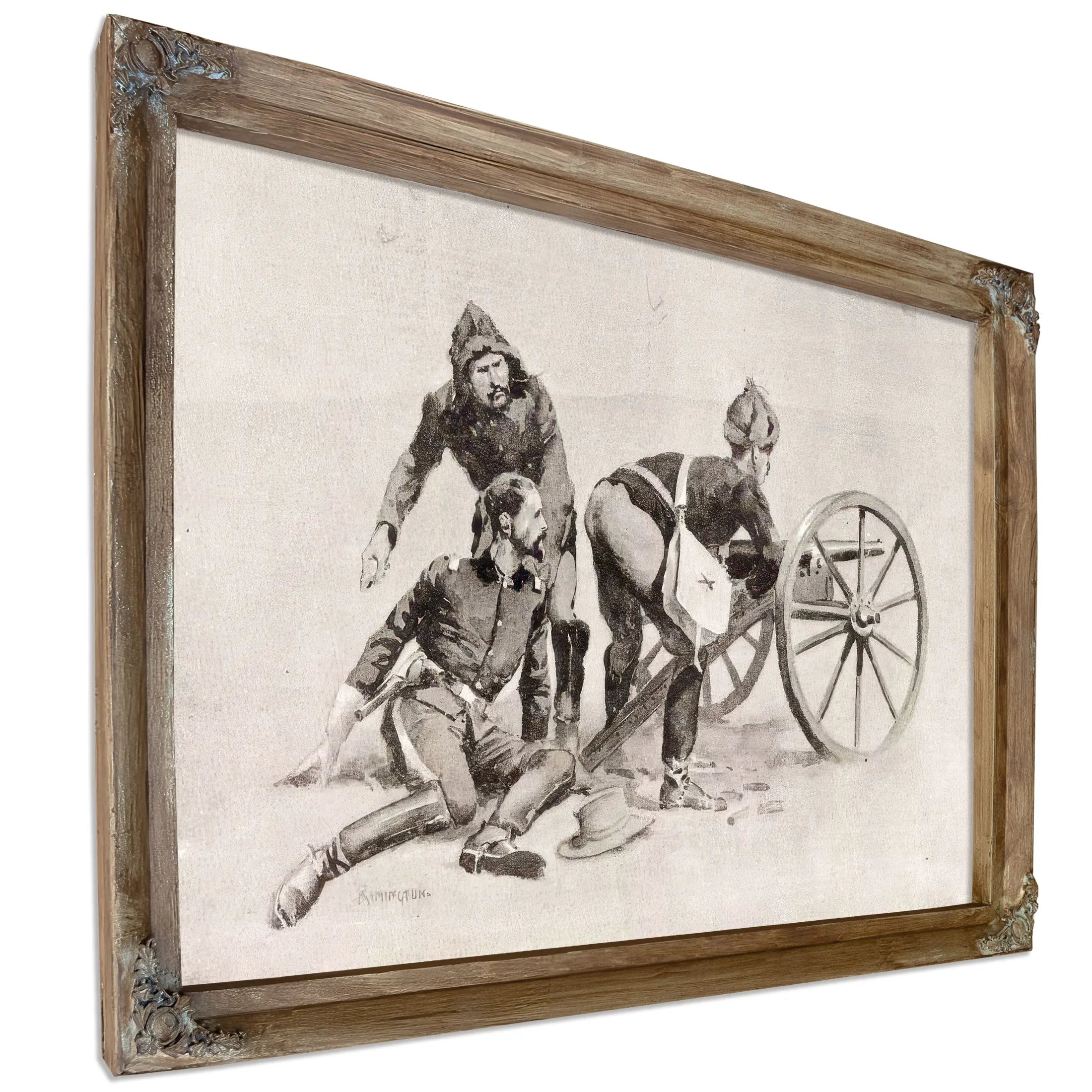 Wounded Knee Artillery  by Frederic Remington