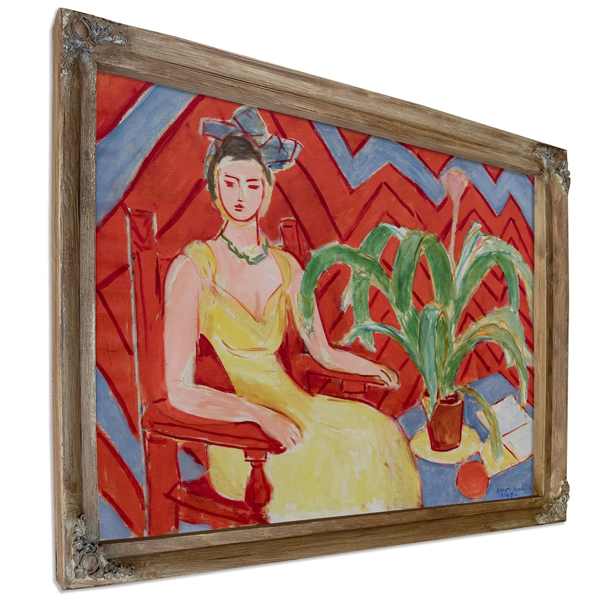 Woman In Yellow And Blue With Hyacinths by Henri Matisse