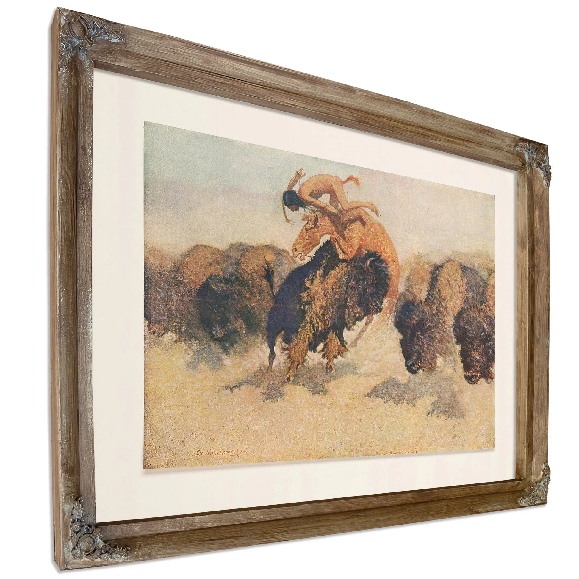 The Buffalo Runner by Frederic Remington