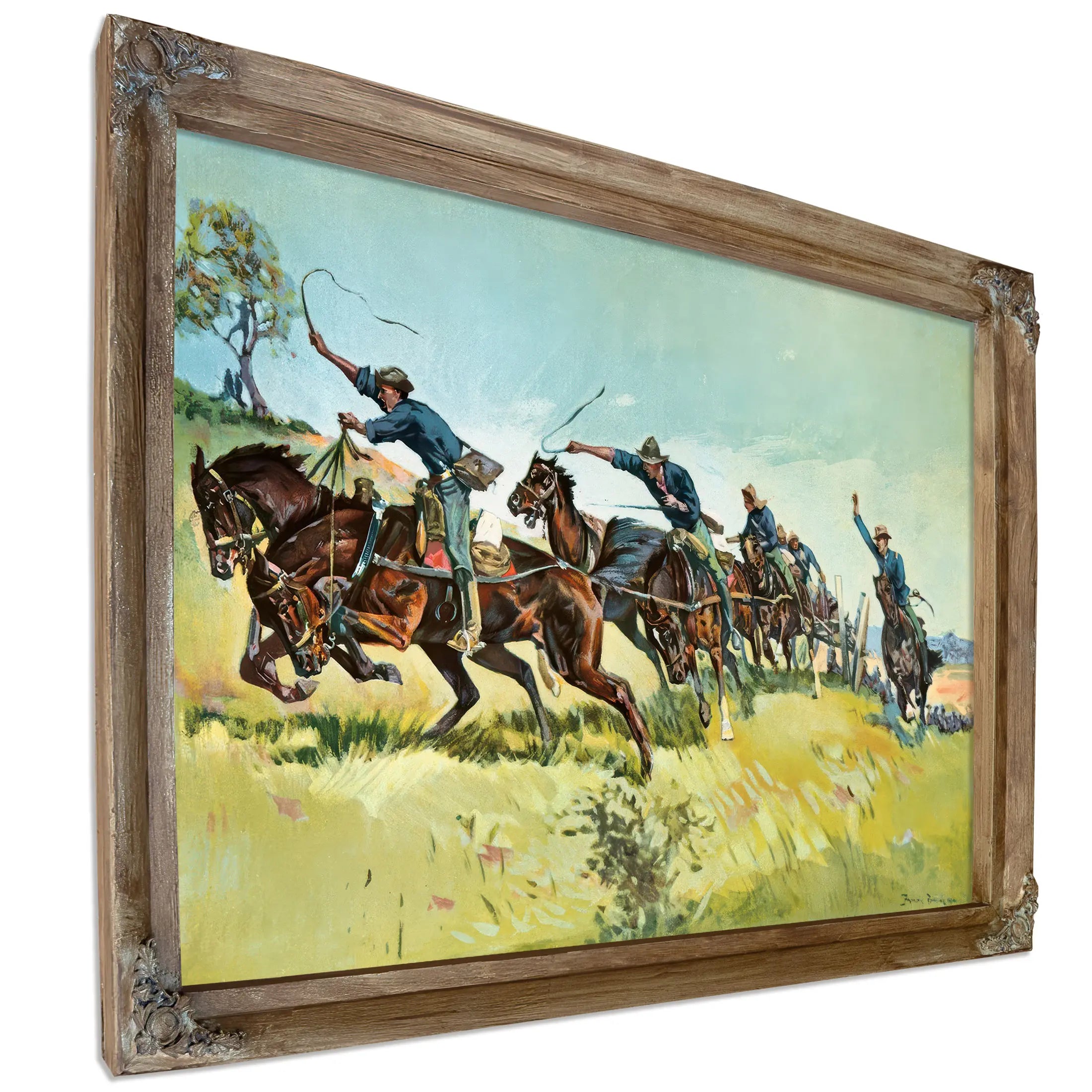 Grimess Battery Going Up El Pozo Hill by Frederic Remington