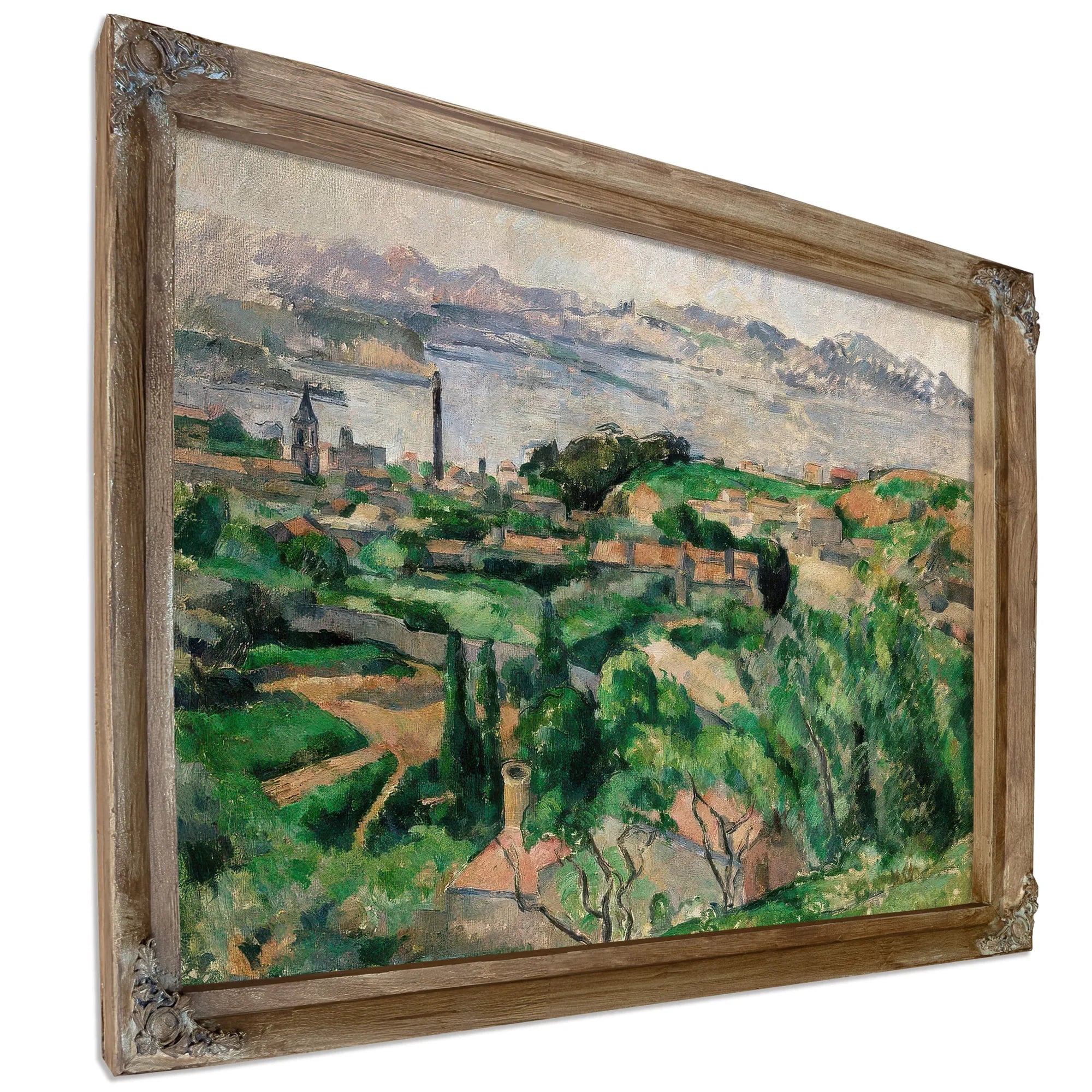 View Of The Gulf Of Marseilles And The Village Of Saint Henri By Paul Cezanne Fine Art Print