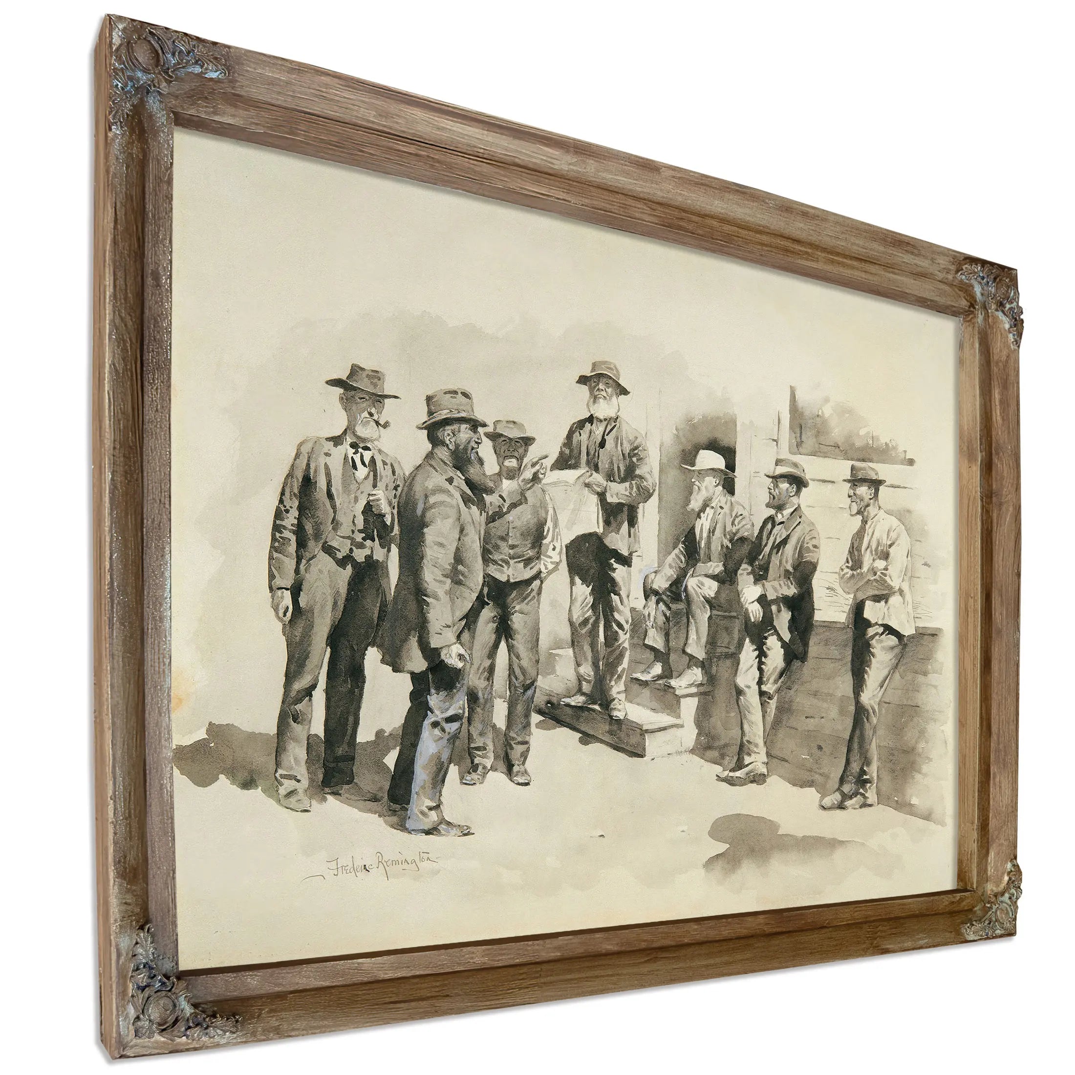 High Finance At The Cross Roads by Frederic Remington
