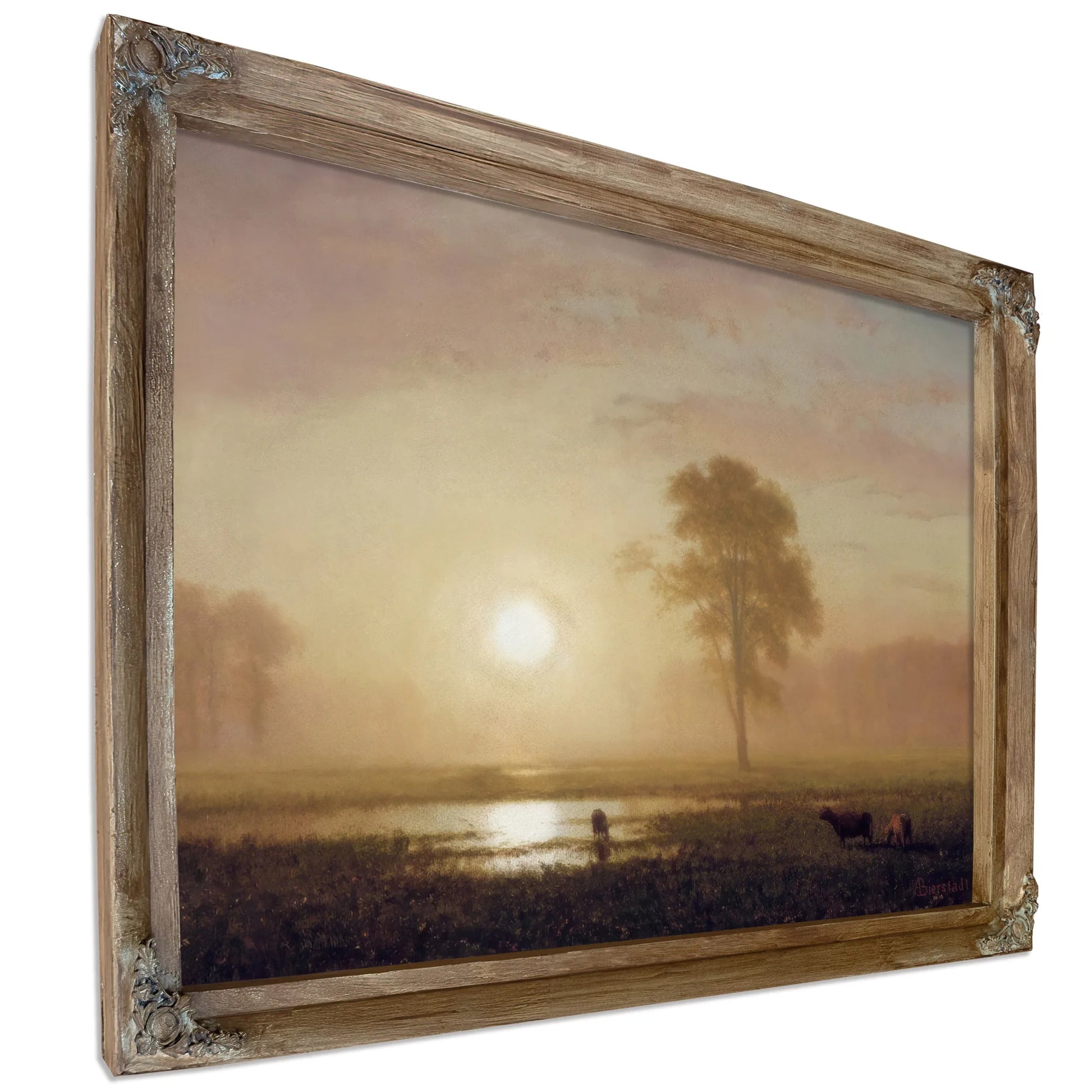 Sunset On The Plains By Albert Bierstadt Fine Art Print