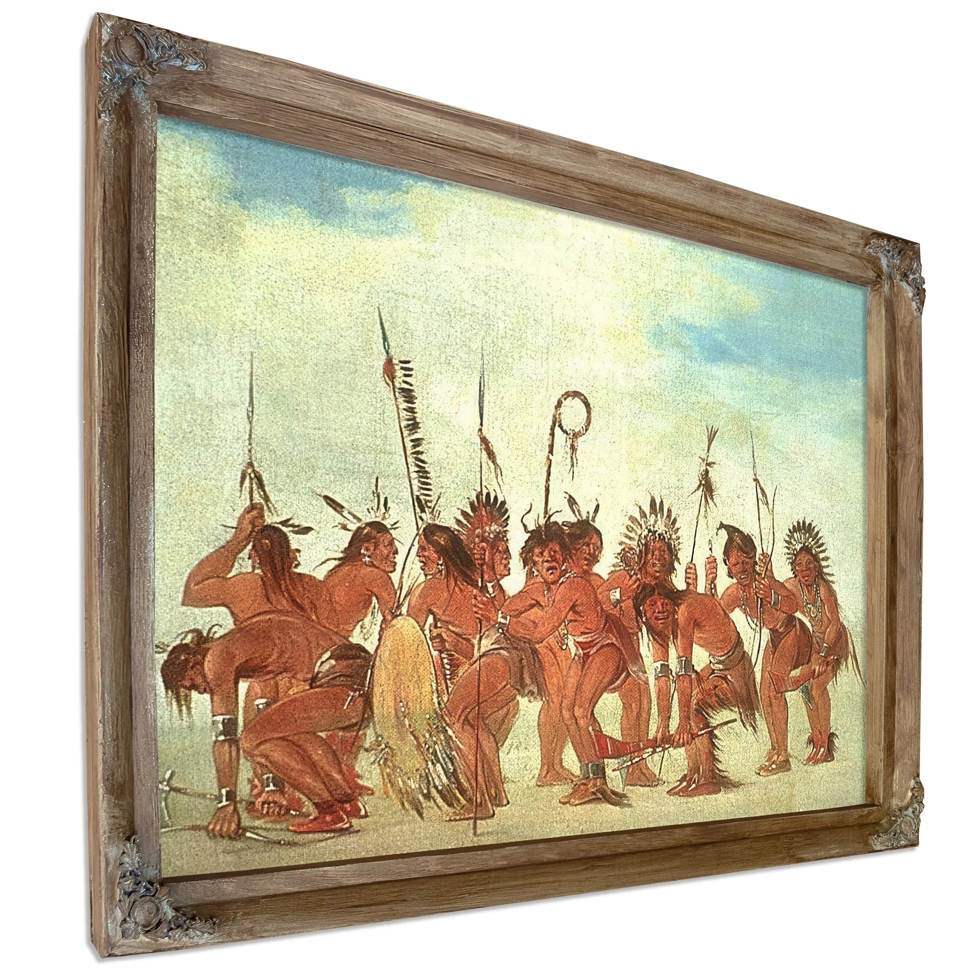 Braves' Dance At Fort Snelling By George Catlin Fine Art Print