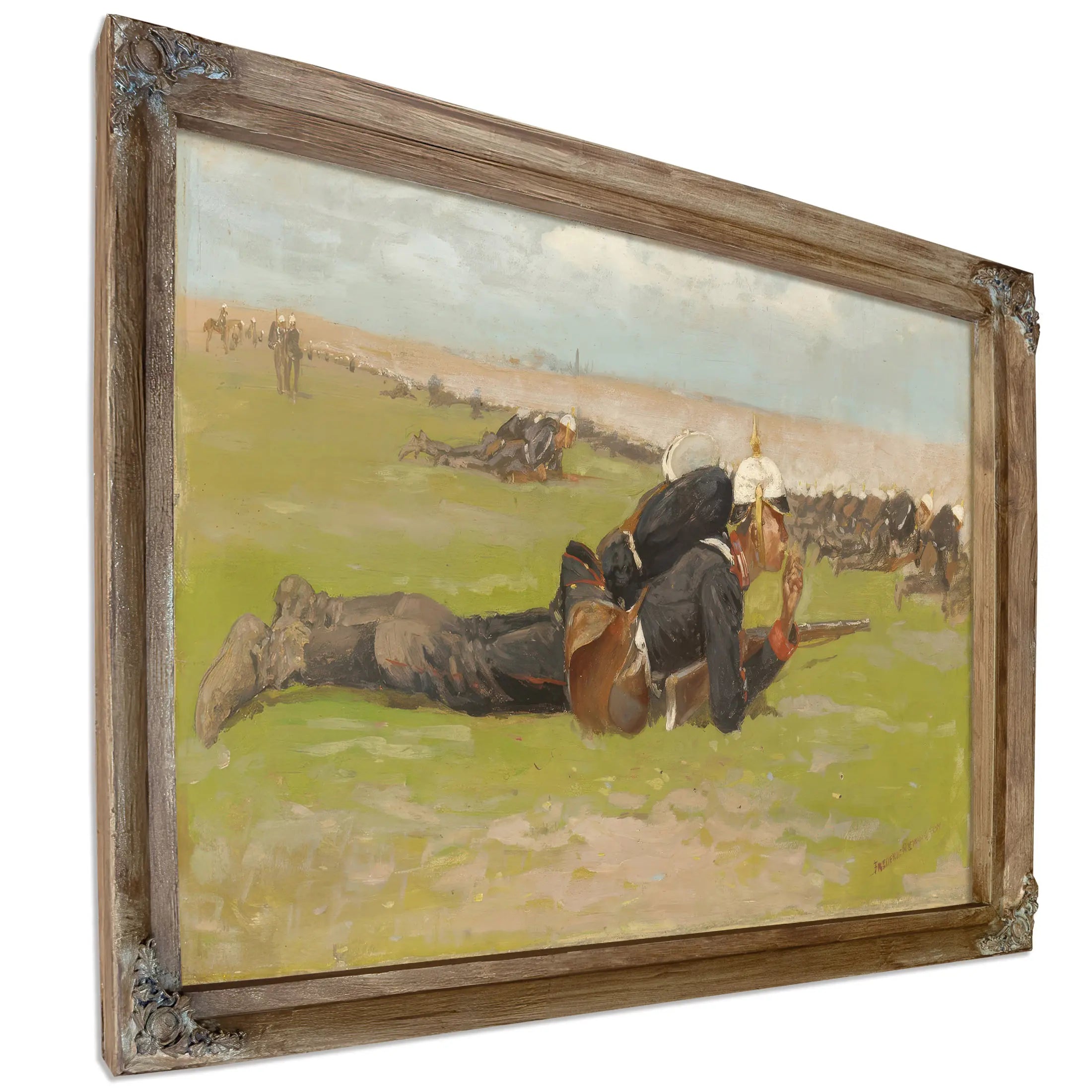 Field Drill For The Prussian Infantry by Frederic Remington