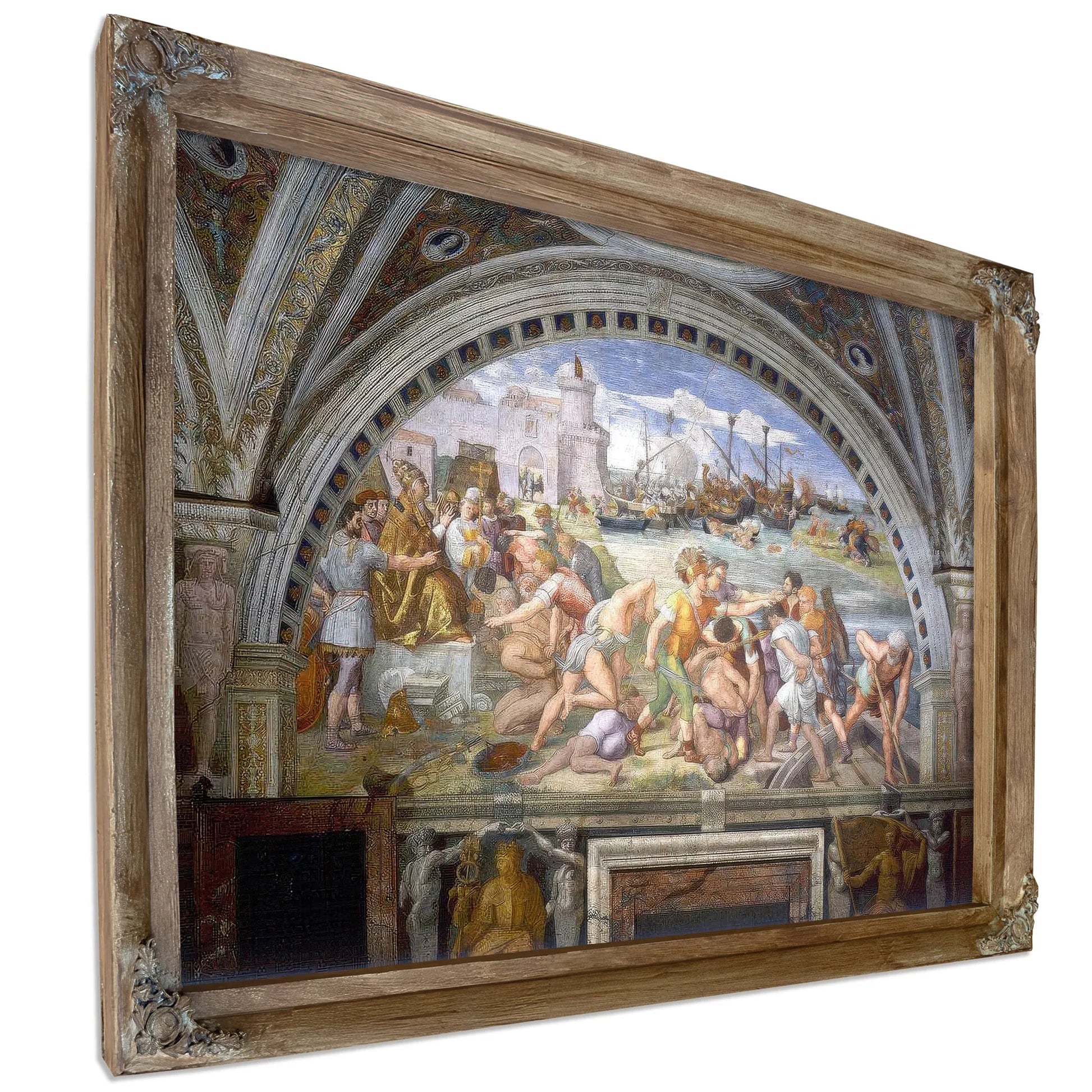 The Battle Of Ostia By Raphael Fine Art Print