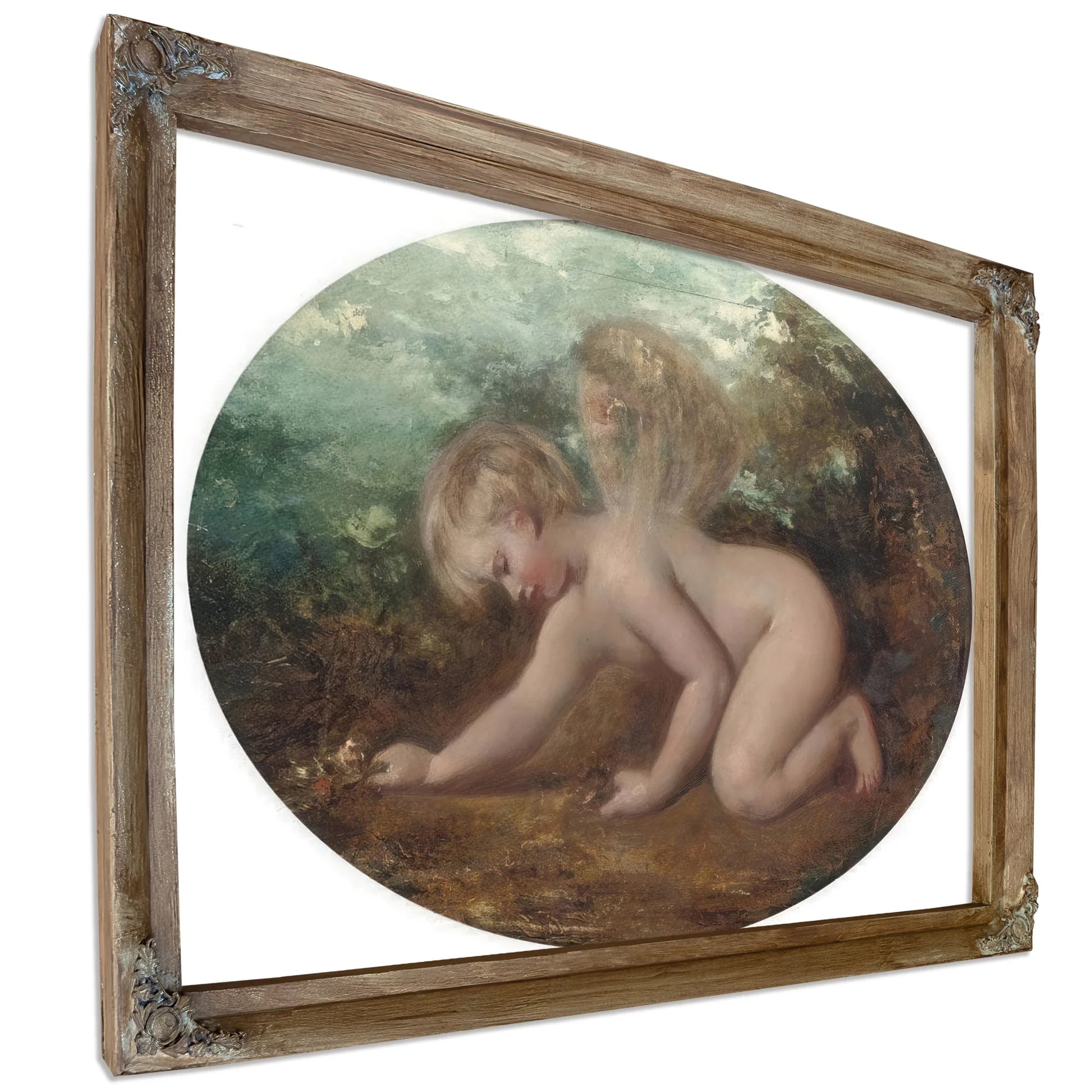 A Putto Collecting Flowers By William Etty Fine Art Print