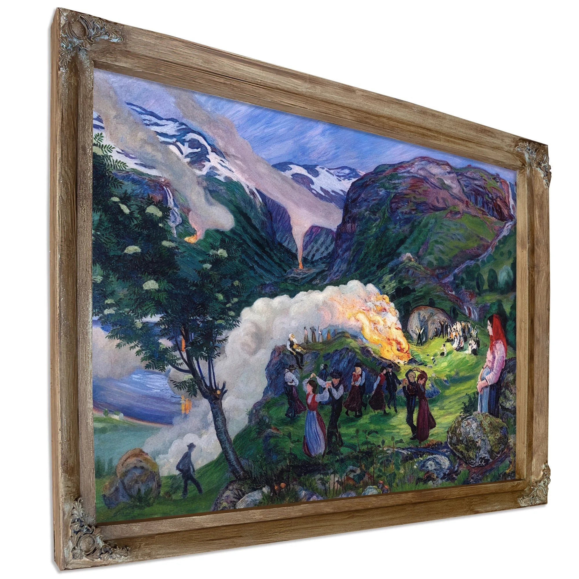 Midsummer Eve Bonfire 2 By Nicolai Astrup Fine Art Print