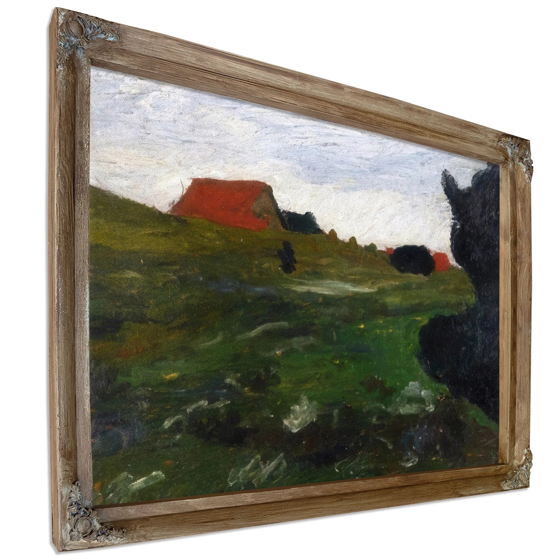 Landscape With Shrubs And Red Houses By Paula Modersohn Becker Fine Art Print